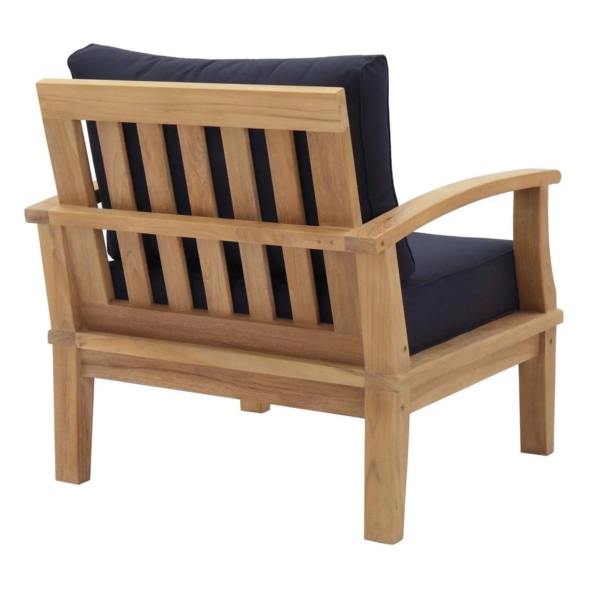 Natural Teak Outdoor Patio Armchair, Classic Teak Build with Weather-Resistant Finish - Image 6