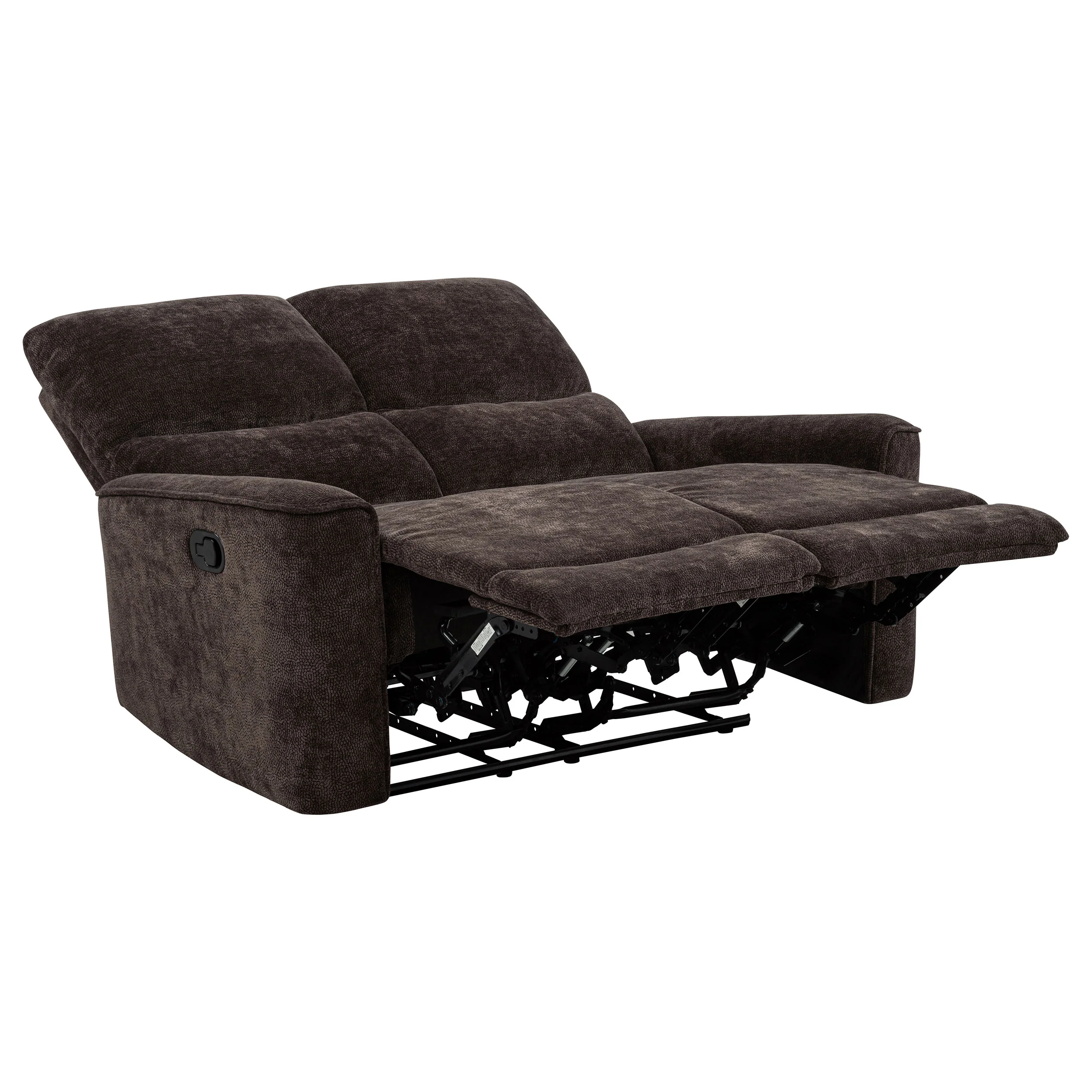 Navarro 2-Piece Upholstered Reclining Sofa Set, Dark Brown - Image 6