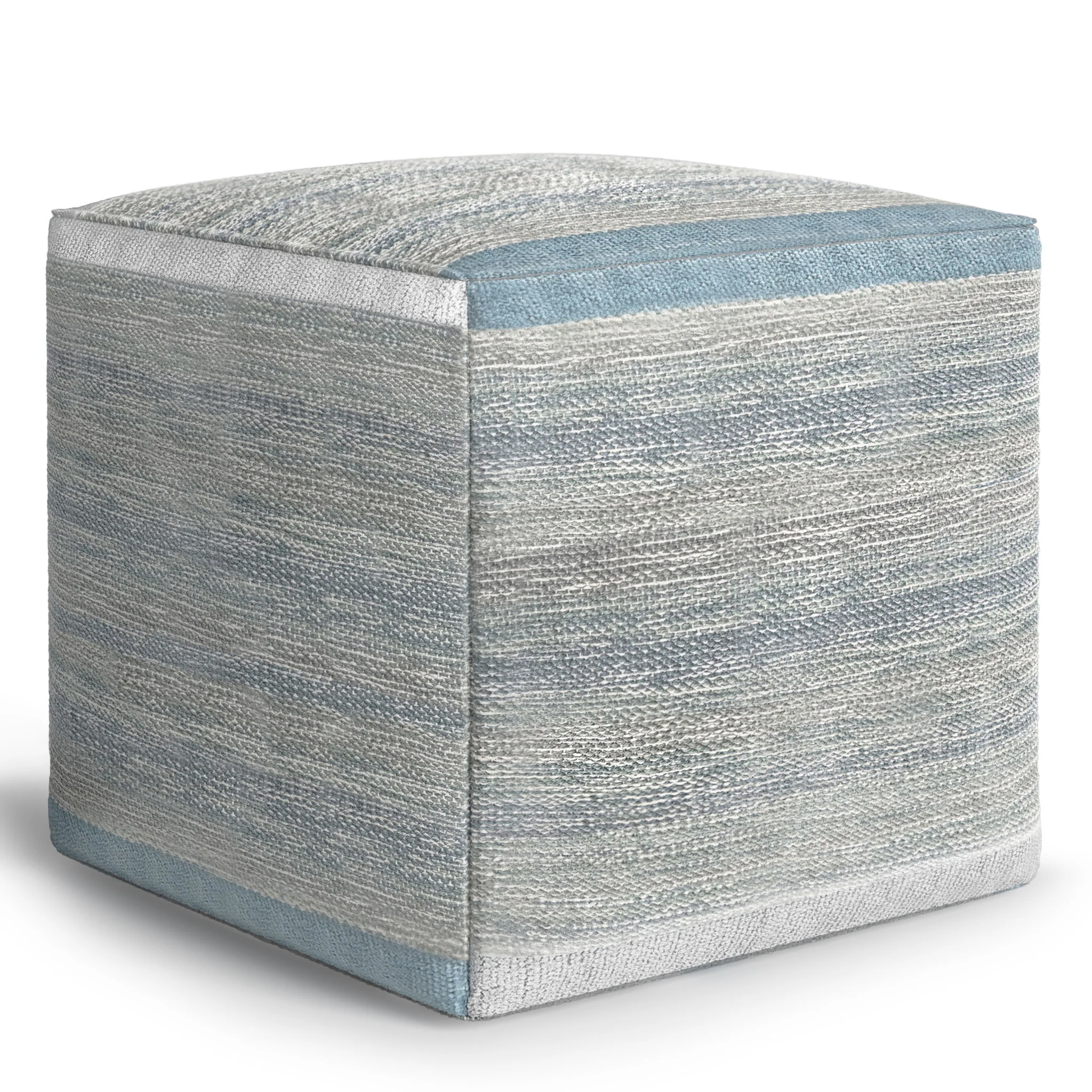 Naya - Upholstered Cube Pouf - Image 2
