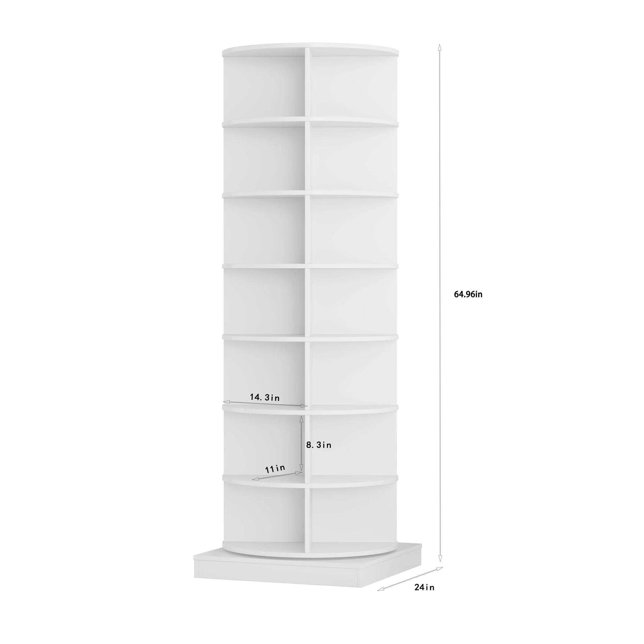 New 360 Rotating Shoe Cabinet 7 Layers Holds Up To 28 Paris Of Shoes - Image 4