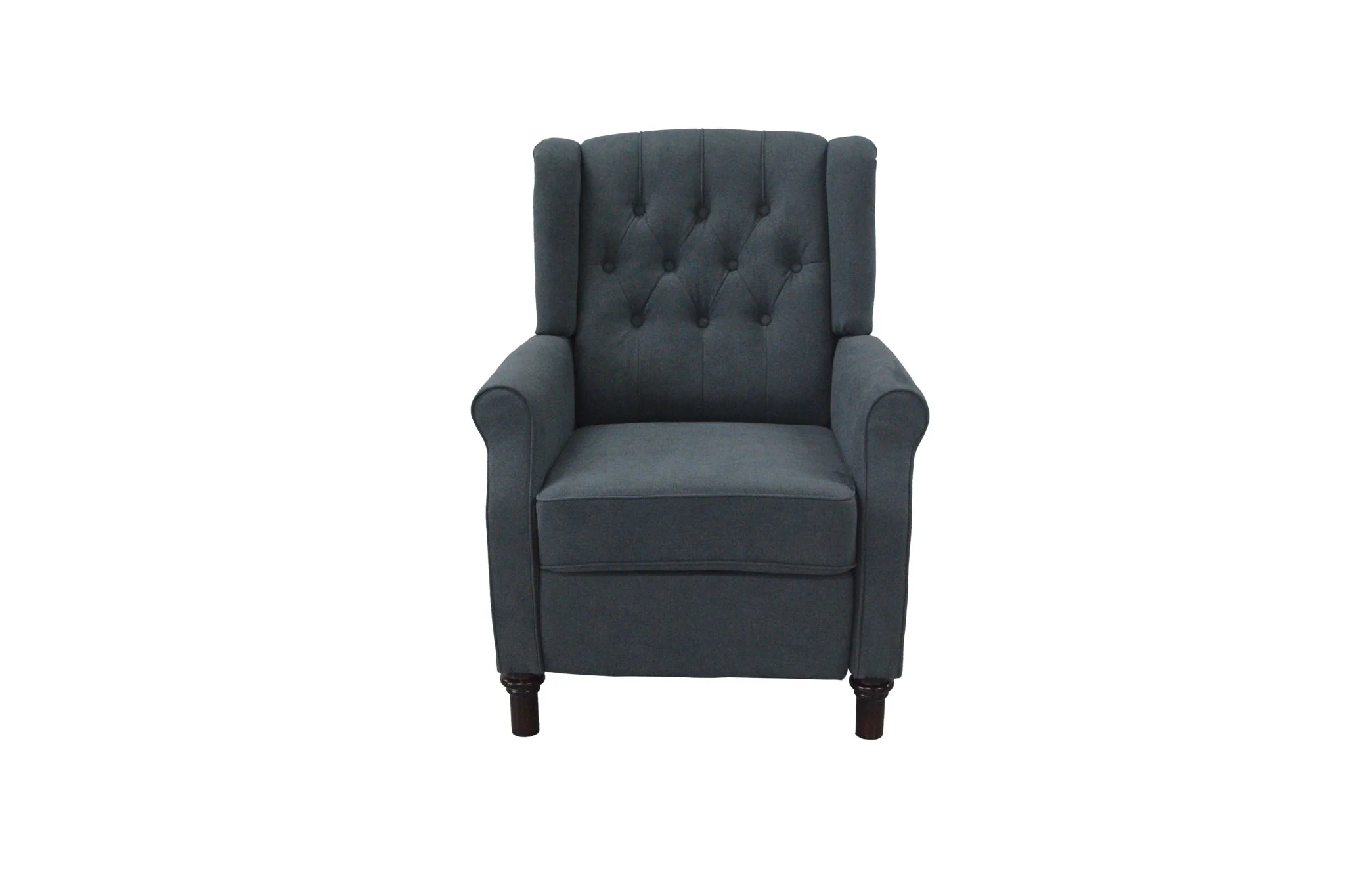 New Design Classic Waterproof Fabric Living Room Pull Button Sofa, High Back Manual Recliner Chair Cinema Home Theatre Cozy Recliner Sofa - Dark Gray - Image 5