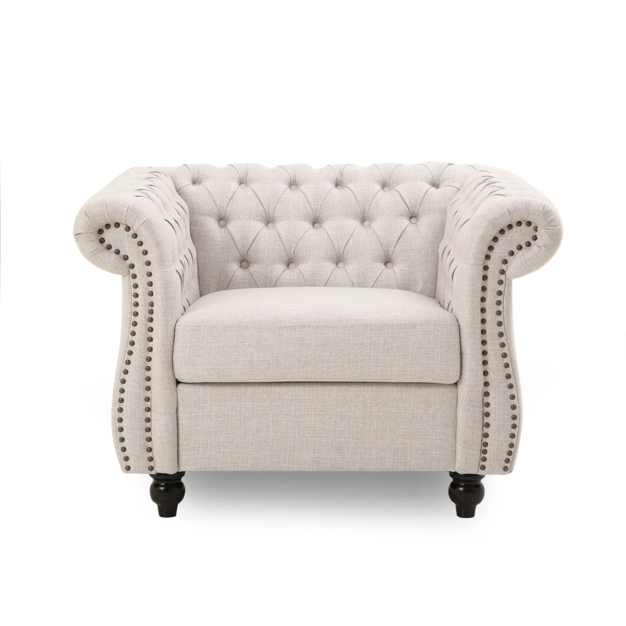 Nexuson - Upholstered Chesterfield Chair With Deep Tufted And Nailhead Trim - Image 14