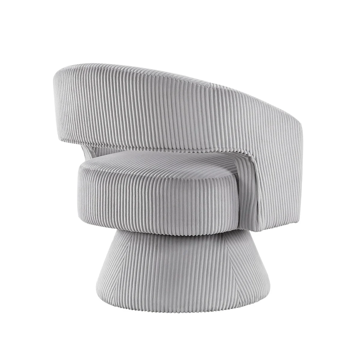 Modern Swivel Corduroy Accent Chair - Image 13