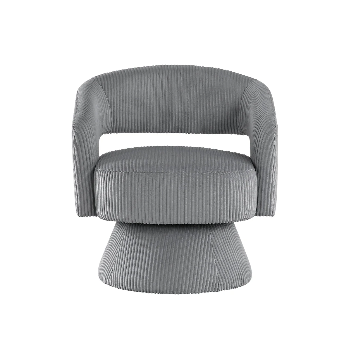 Modern Swivel Corduroy Accent Chair - Image 3