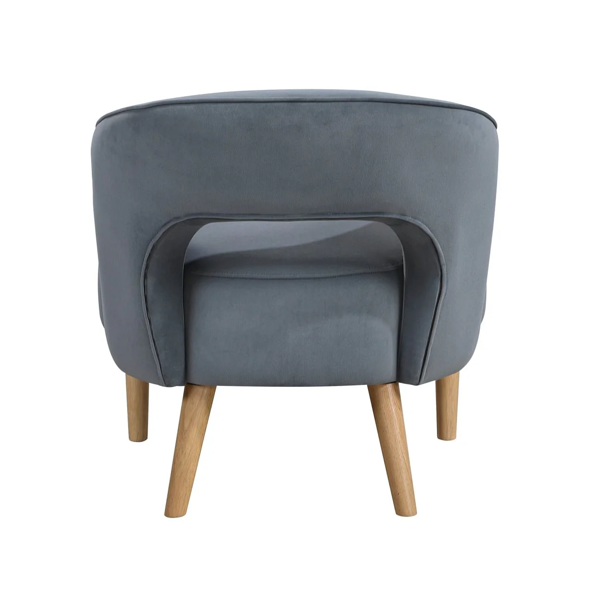 NicBex Velvet Barrel Accent Chair – Solid Wood Legs, 27.5" Wide - Image 5