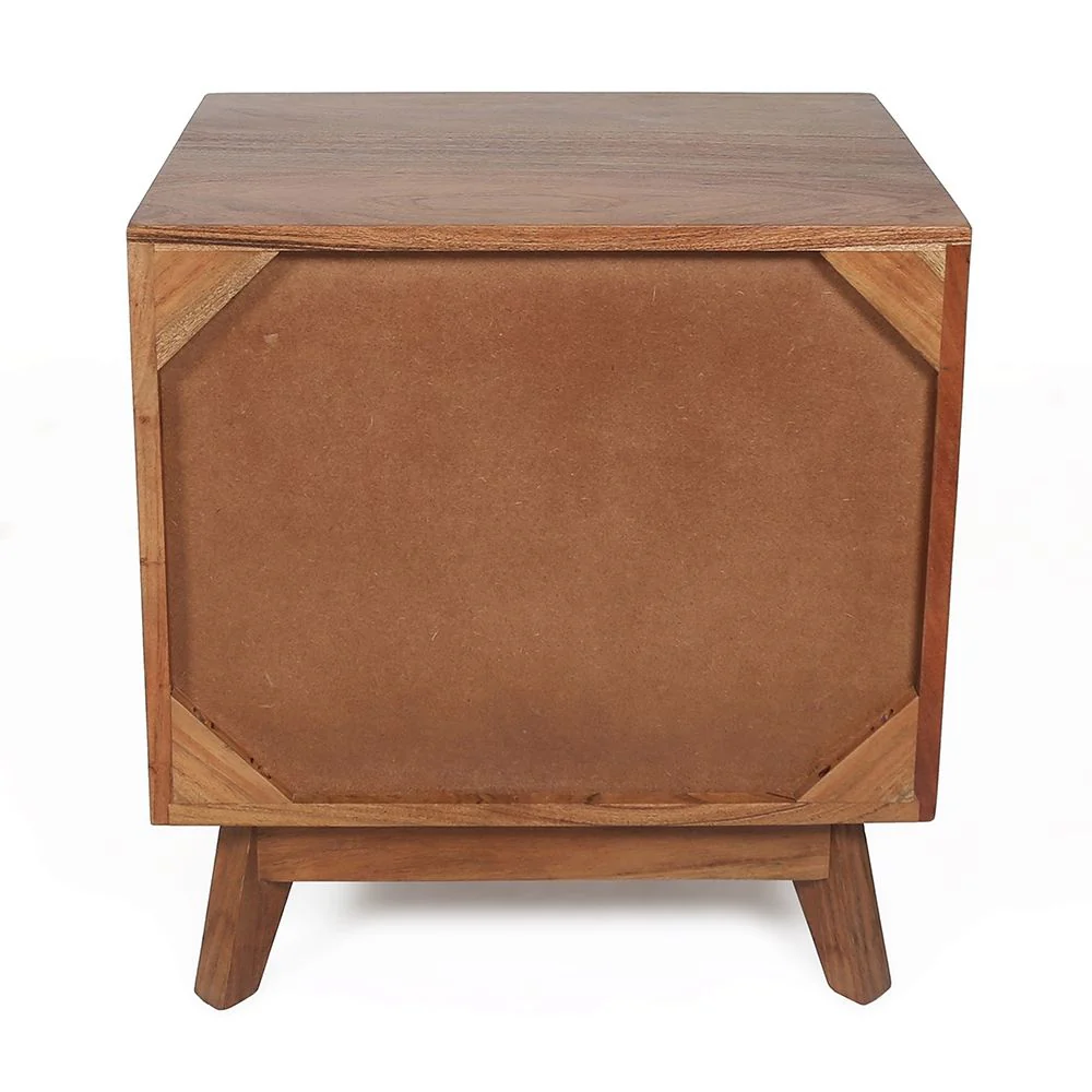 Nightstand Natural Wood - Brown - Image 7