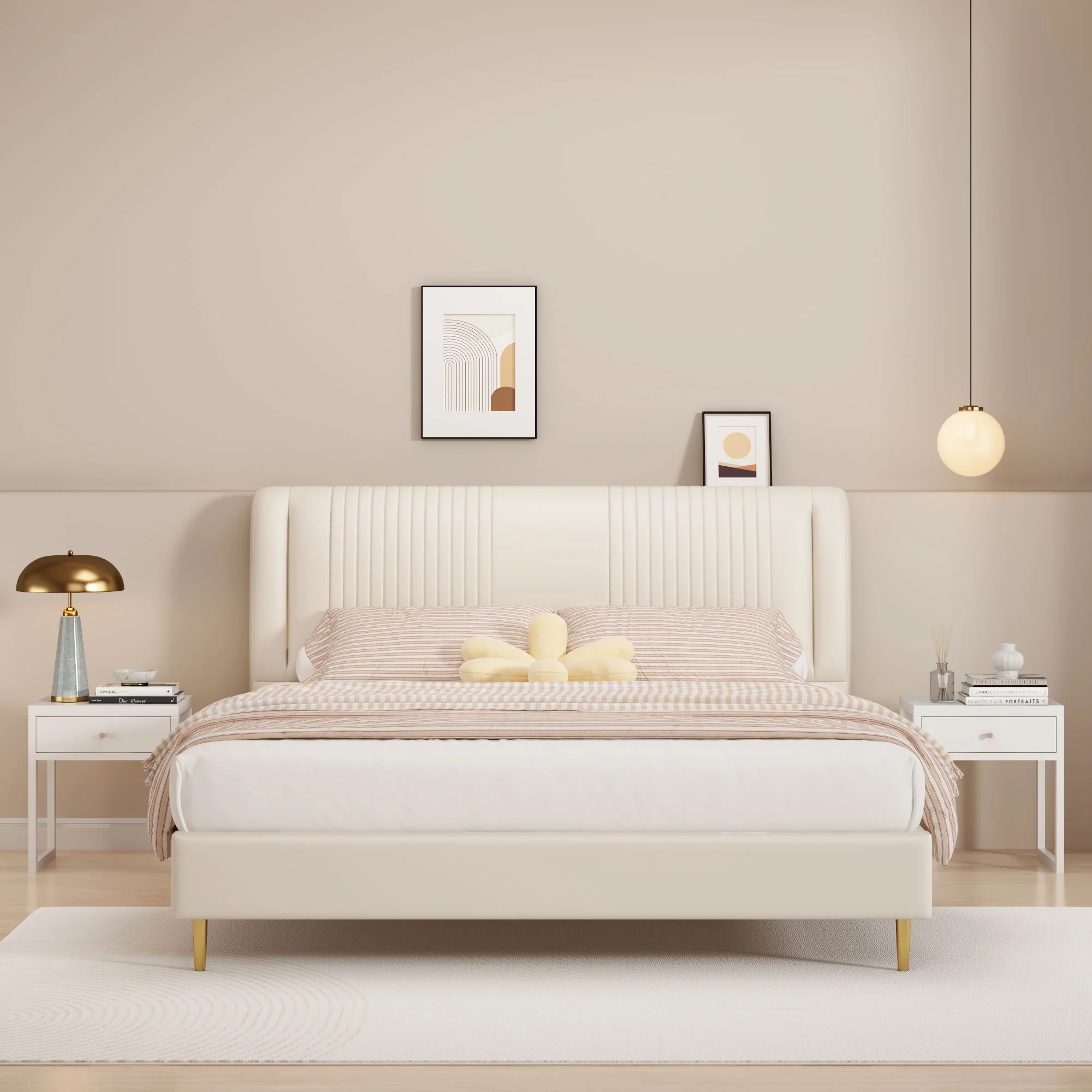 Nightstand With Drawer, Minimalist Bedside Table, Compact End Table For Bedroom - White - Image 7