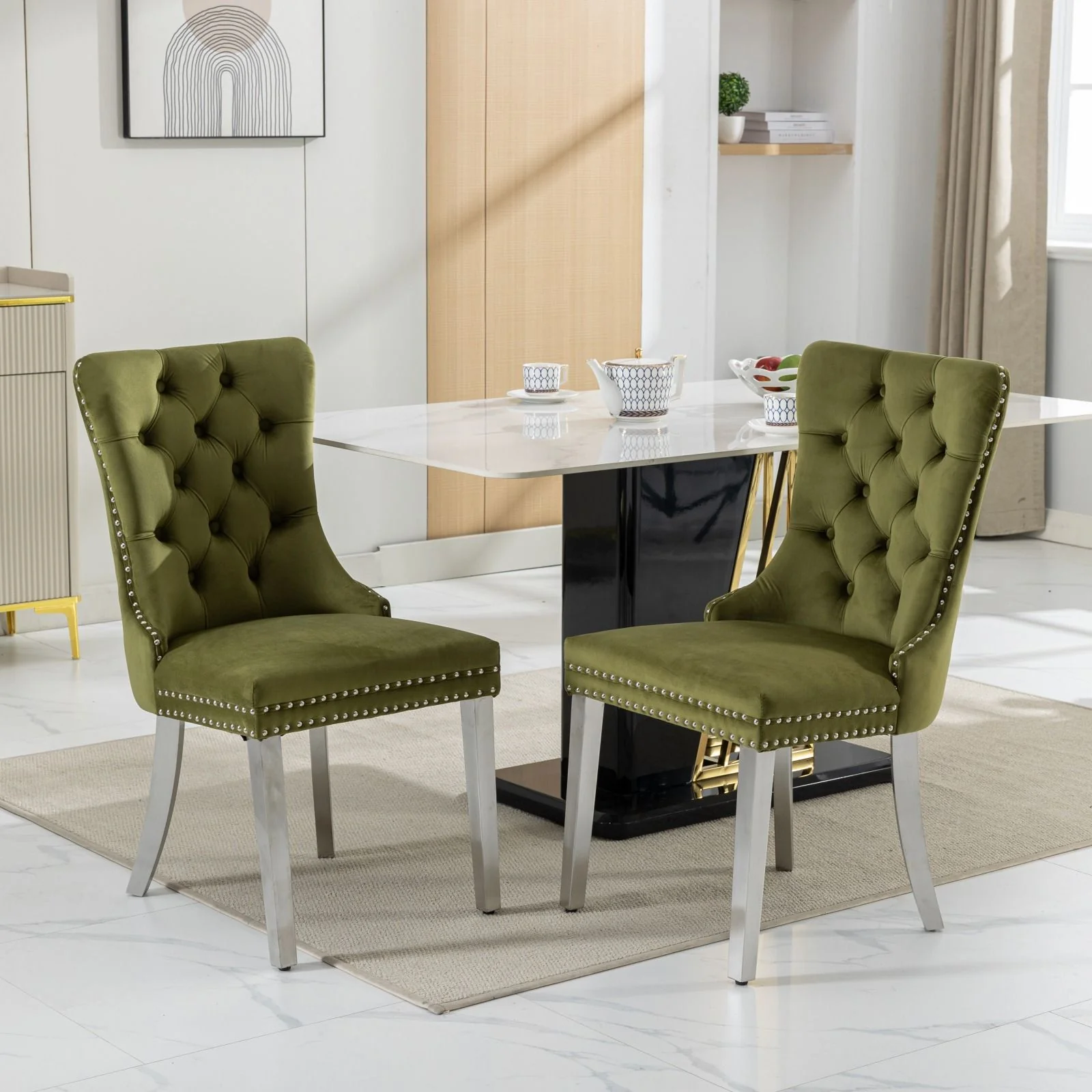 Nikki - Contemporary Upholstered Dining Chair (Set of 2) - Image 2