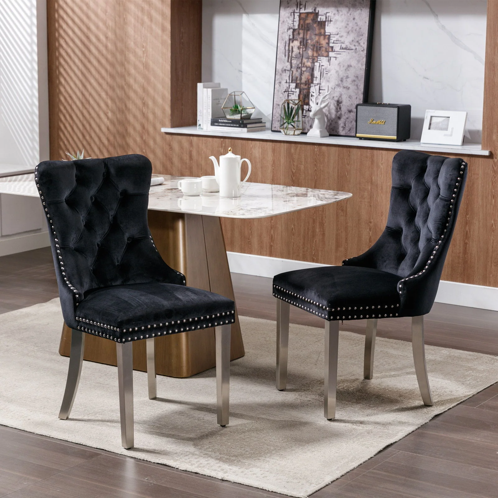 Nikki - Contemporary Upholstered Dining Chair (Set of 2) - Image 4