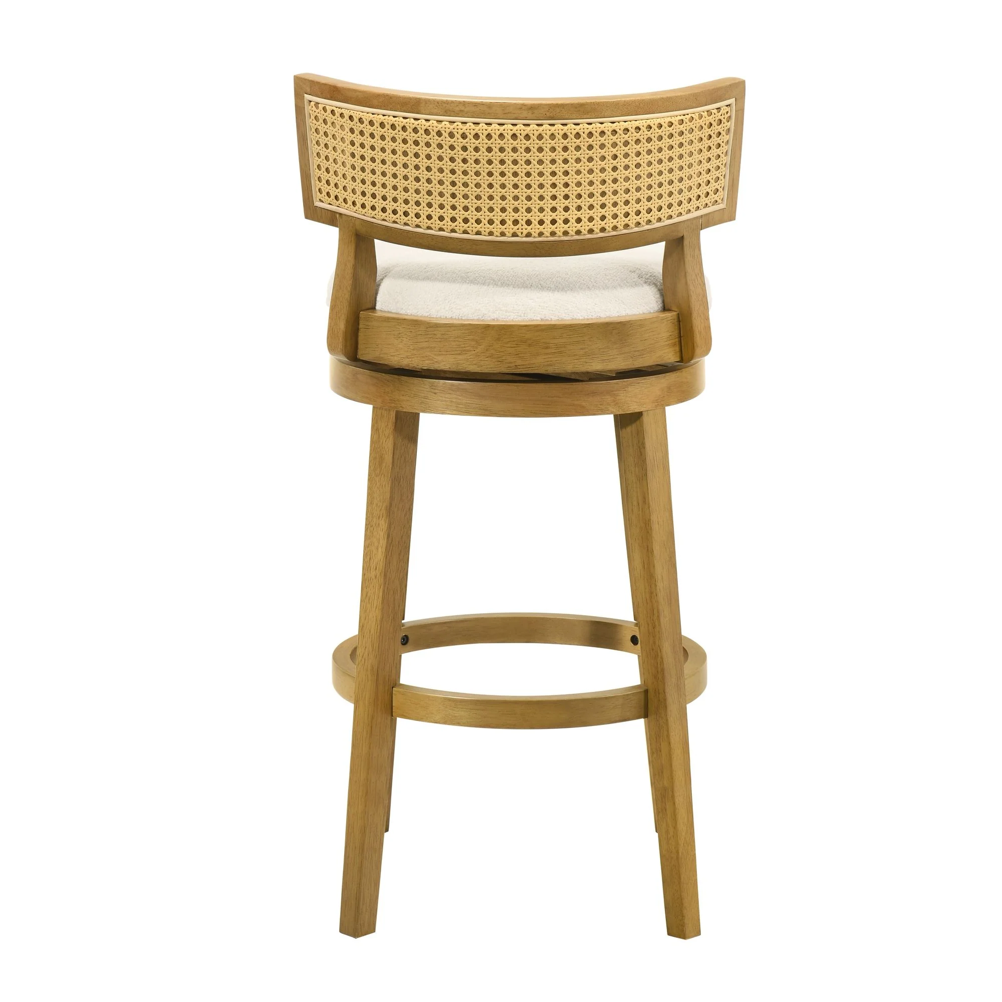 Noely - Modern Farmhouse Swivel Wood Bar Height Kitchen Bar Stool - Image 12