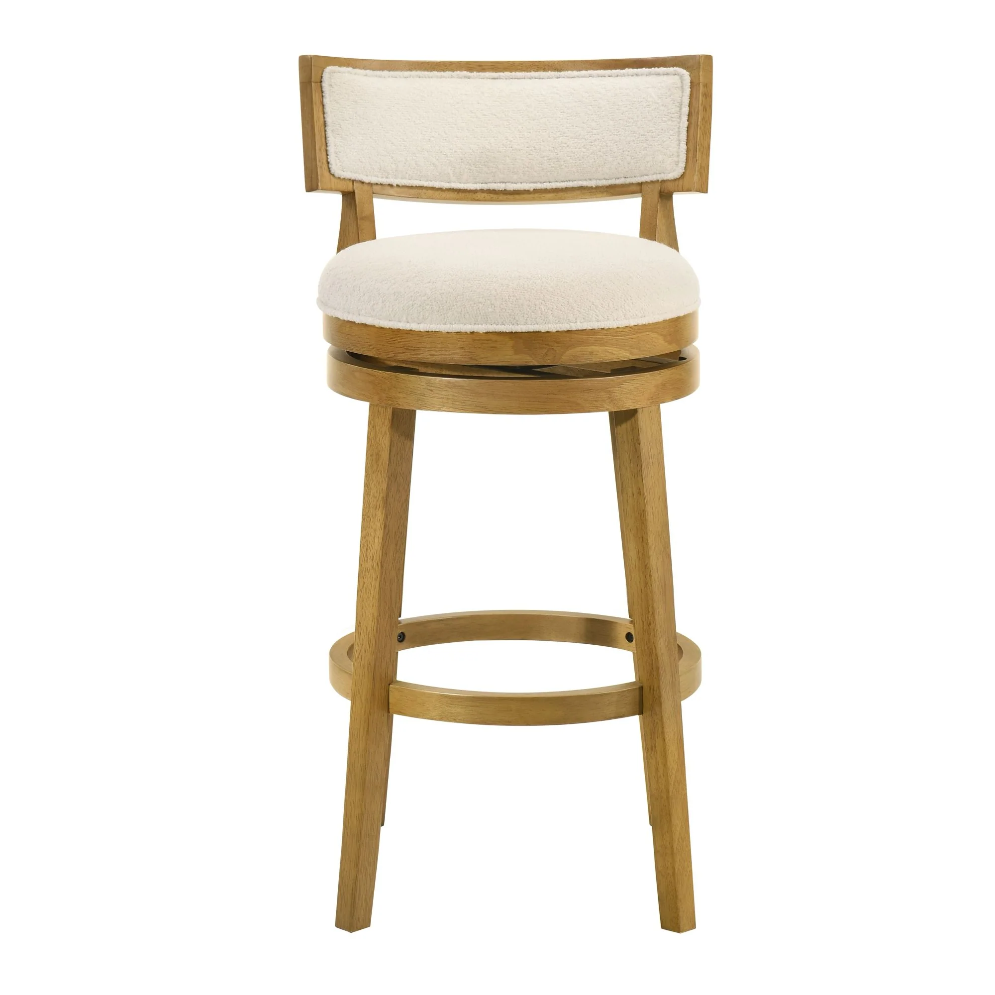 Noely - Modern Farmhouse Swivel Wood Bar Height Kitchen Bar Stool - Image 16