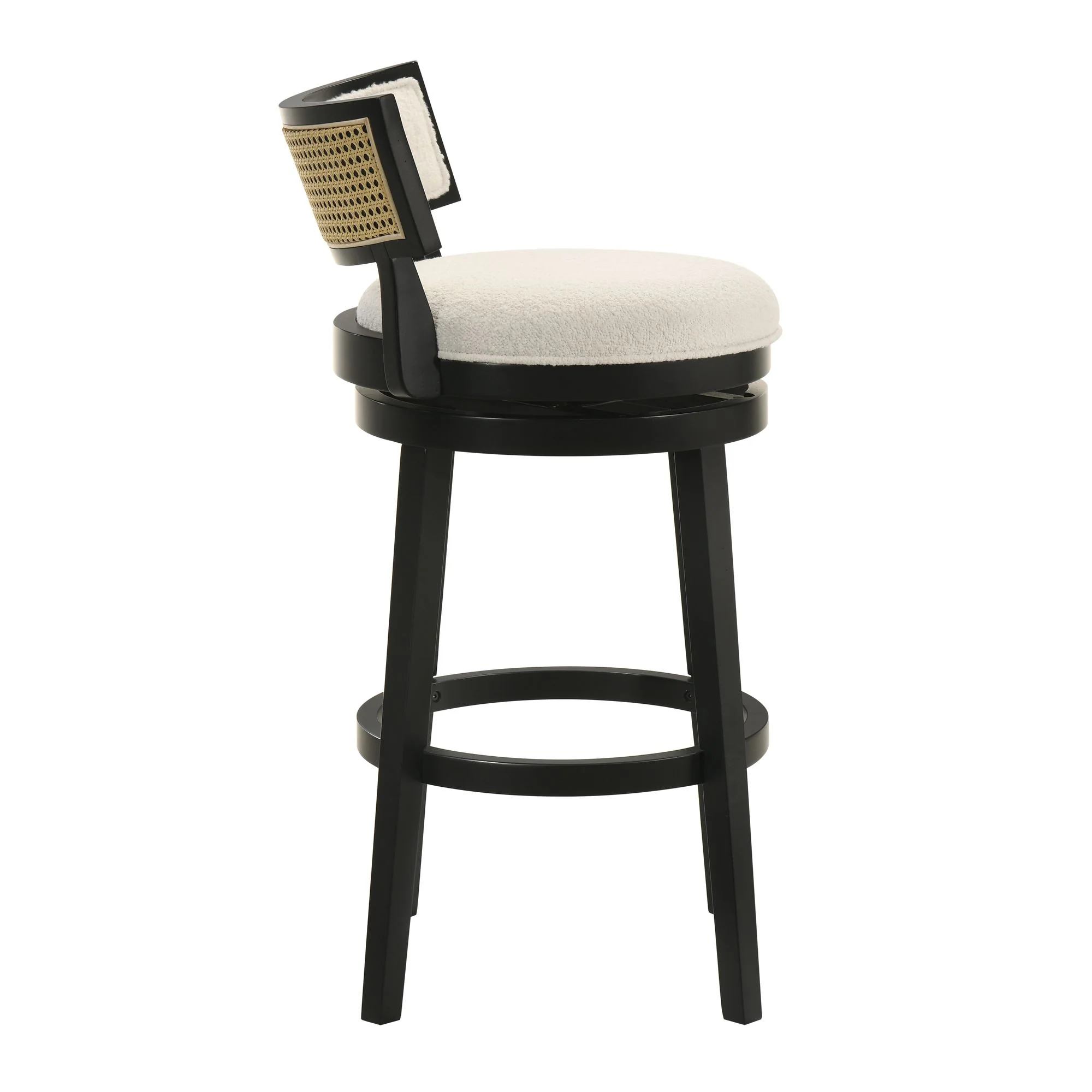 Noely - Modern Farmhouse Swivel Wood Bar Height Kitchen Bar Stool - Image 21