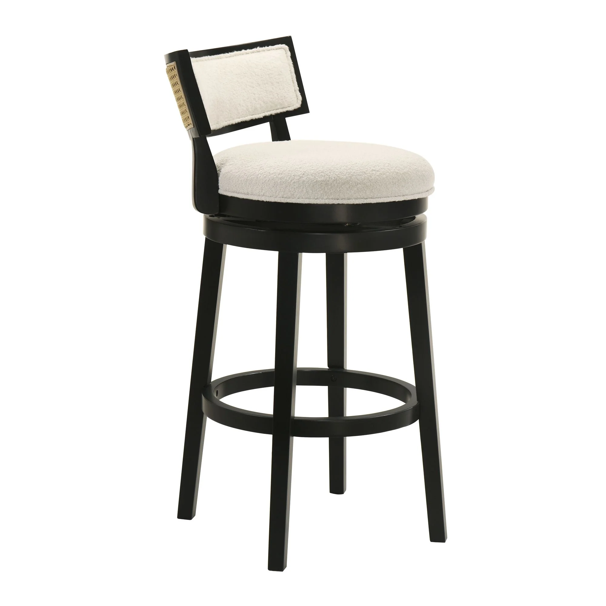 Noely - Modern Farmhouse Swivel Wood Bar Height Kitchen Bar Stool - Image 22