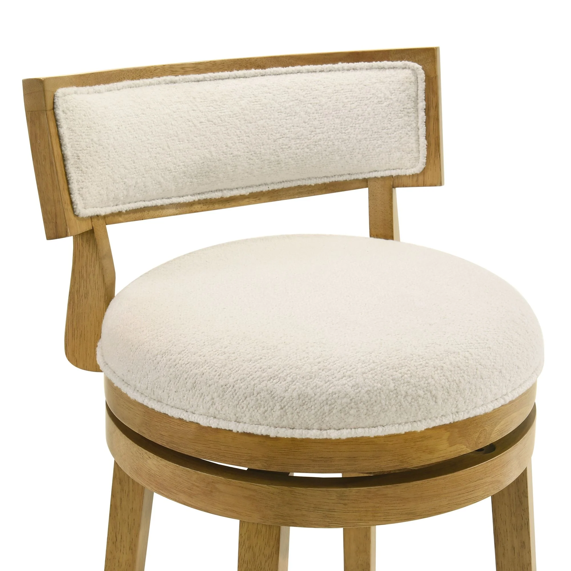Noely - Modern Farmhouse Swivel Wood Counter Height Kitchen Bar Stool - Image 17