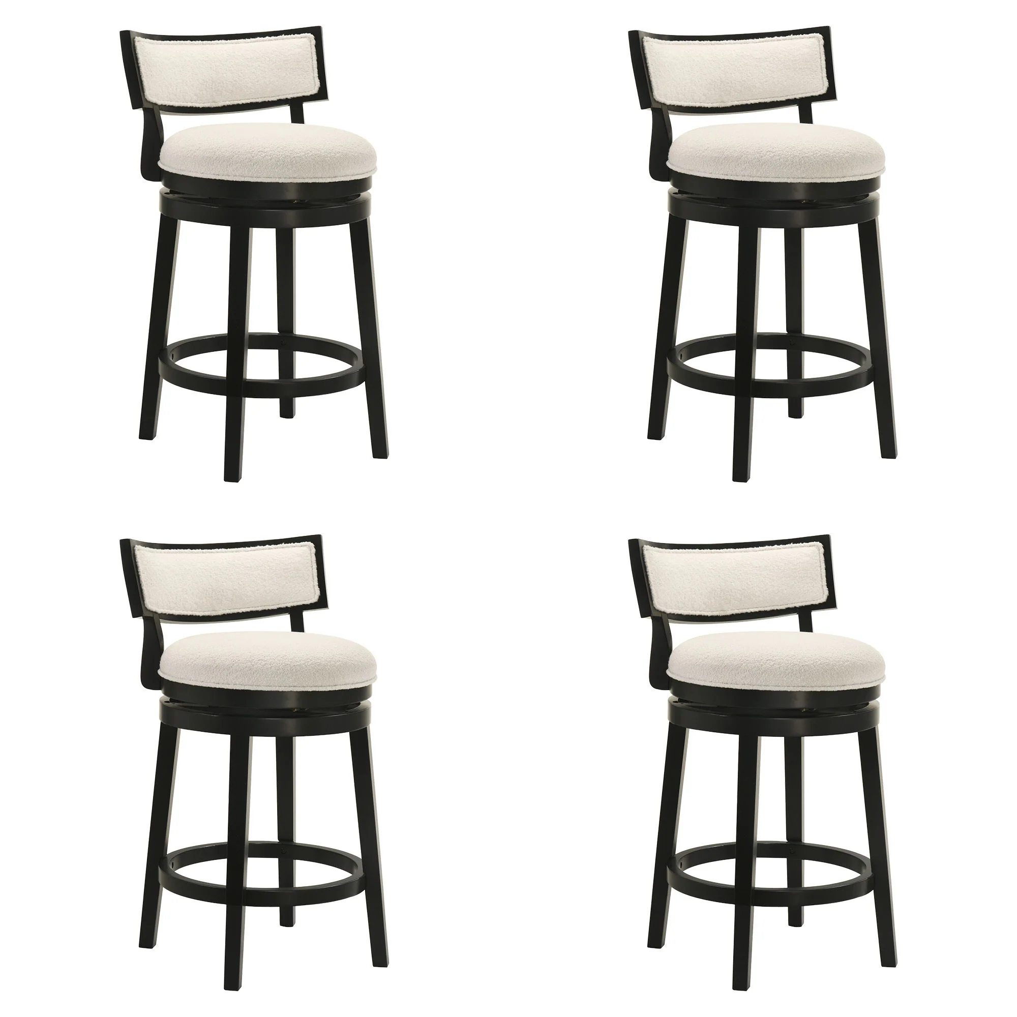 Noely - Modern Farmhouse Swivel Wood Counter Height Kitchen Bar Stool - Image 6