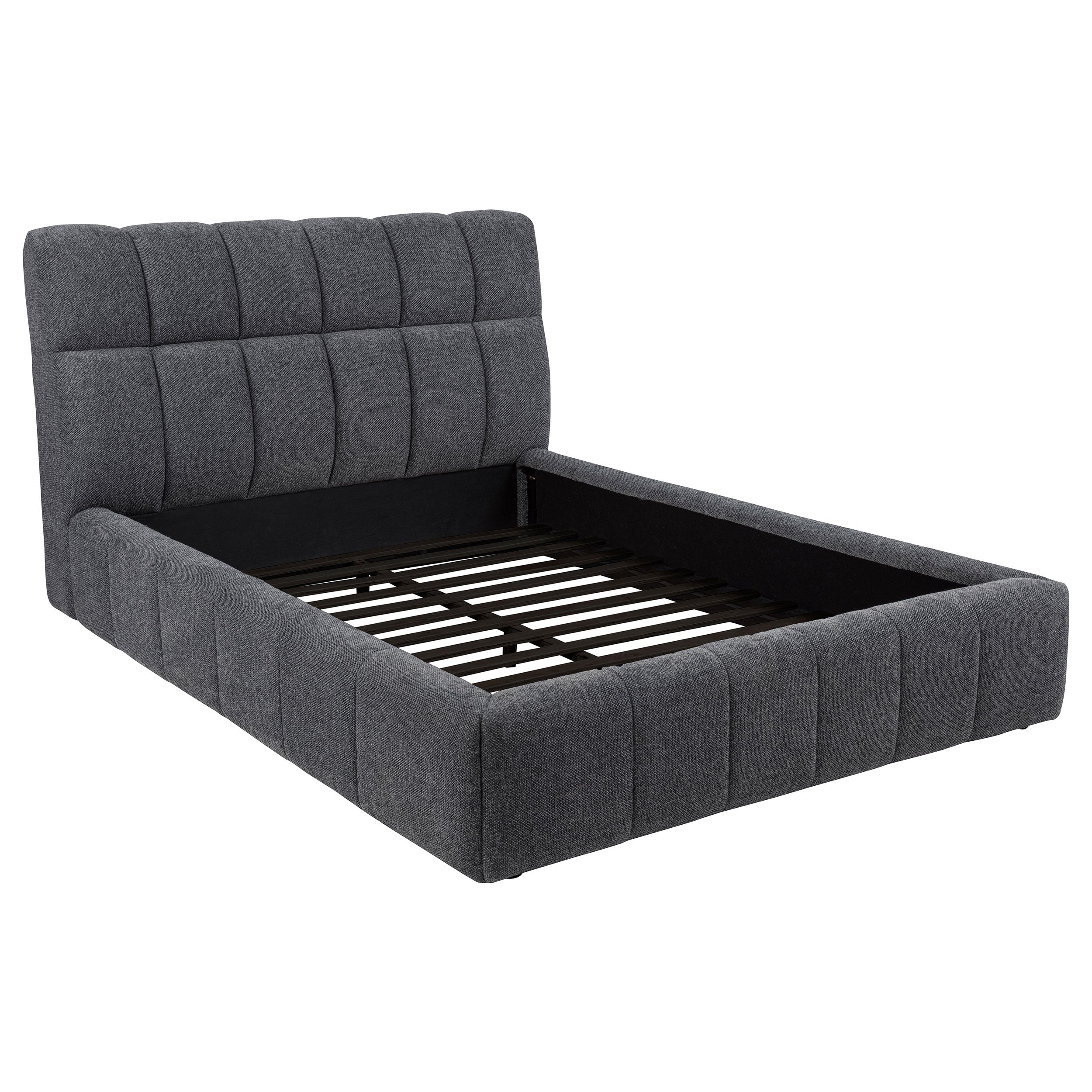 Nollet 48-inch Upholstered Queen Platform Bed Grey - Image 2