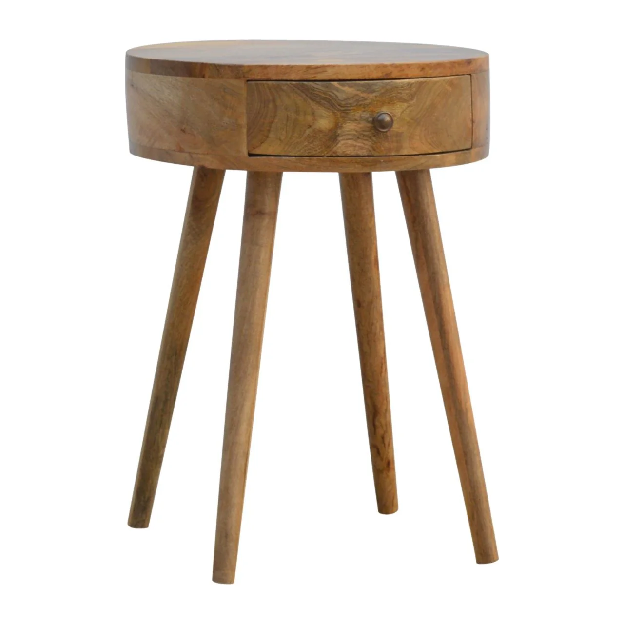 Nordic Chestnut Circular Nightstand - Image 10