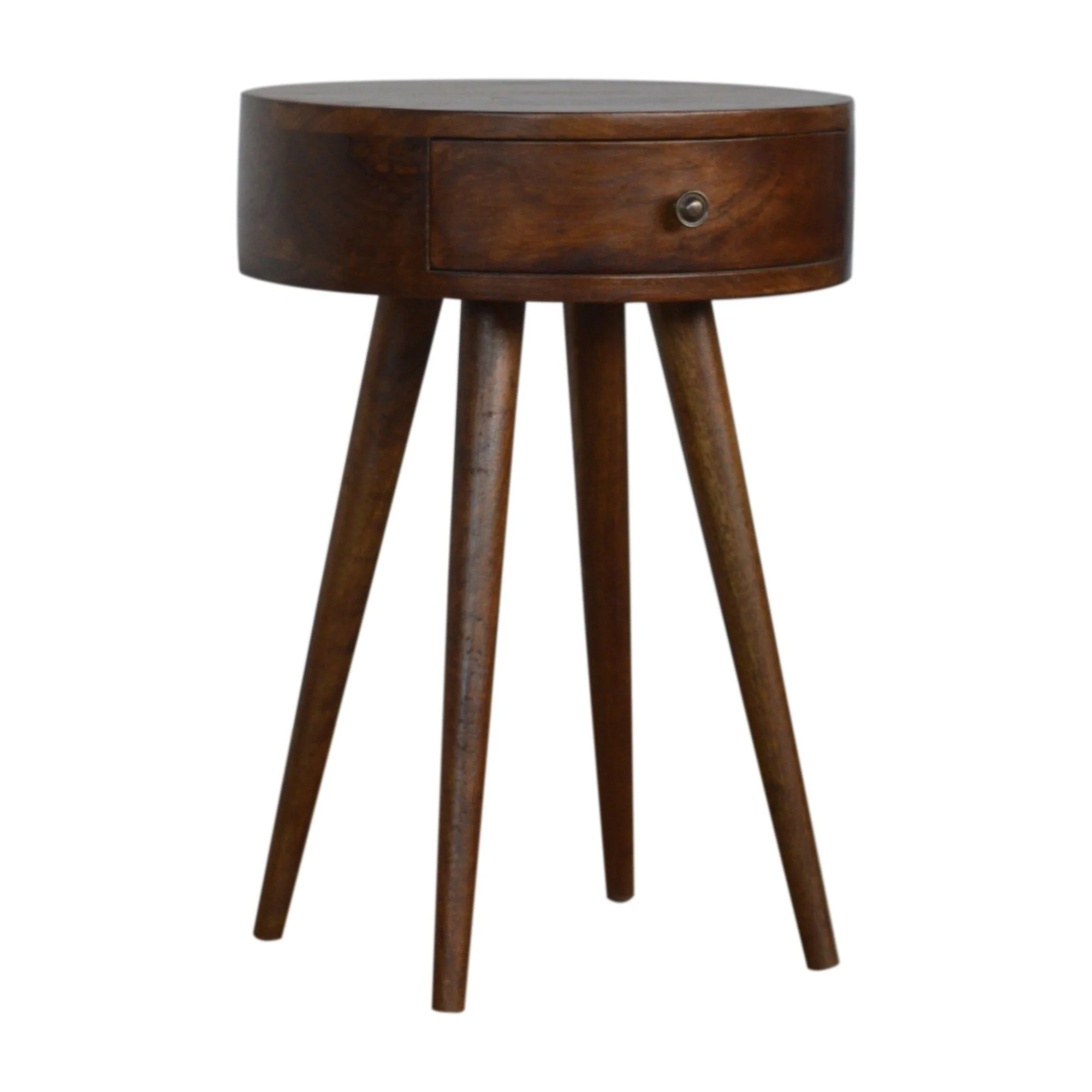 Nordic Chestnut Circular Nightstand - Image 11