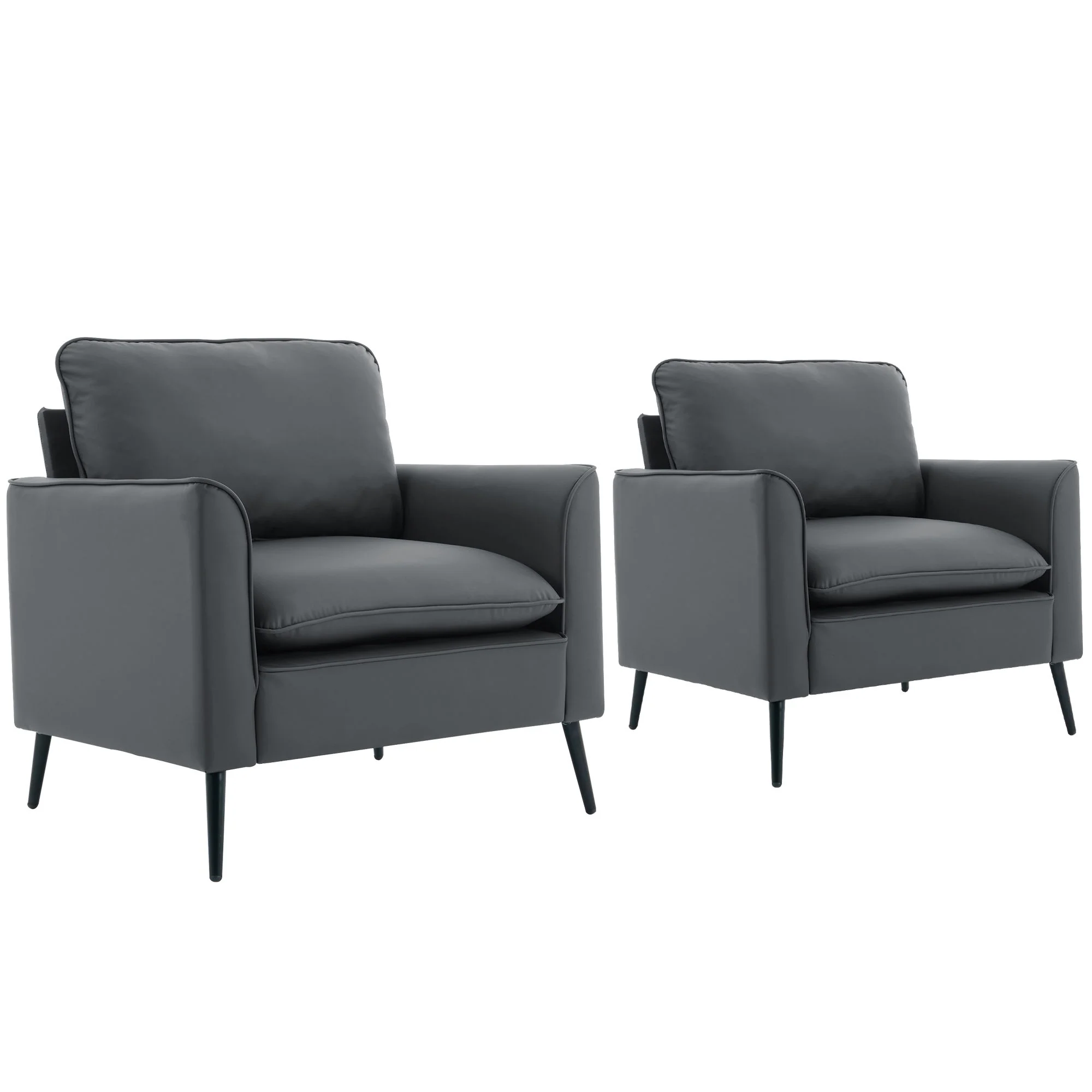 Nordic Retro Light Luxury Upholstered Sofa Chair - Image 2