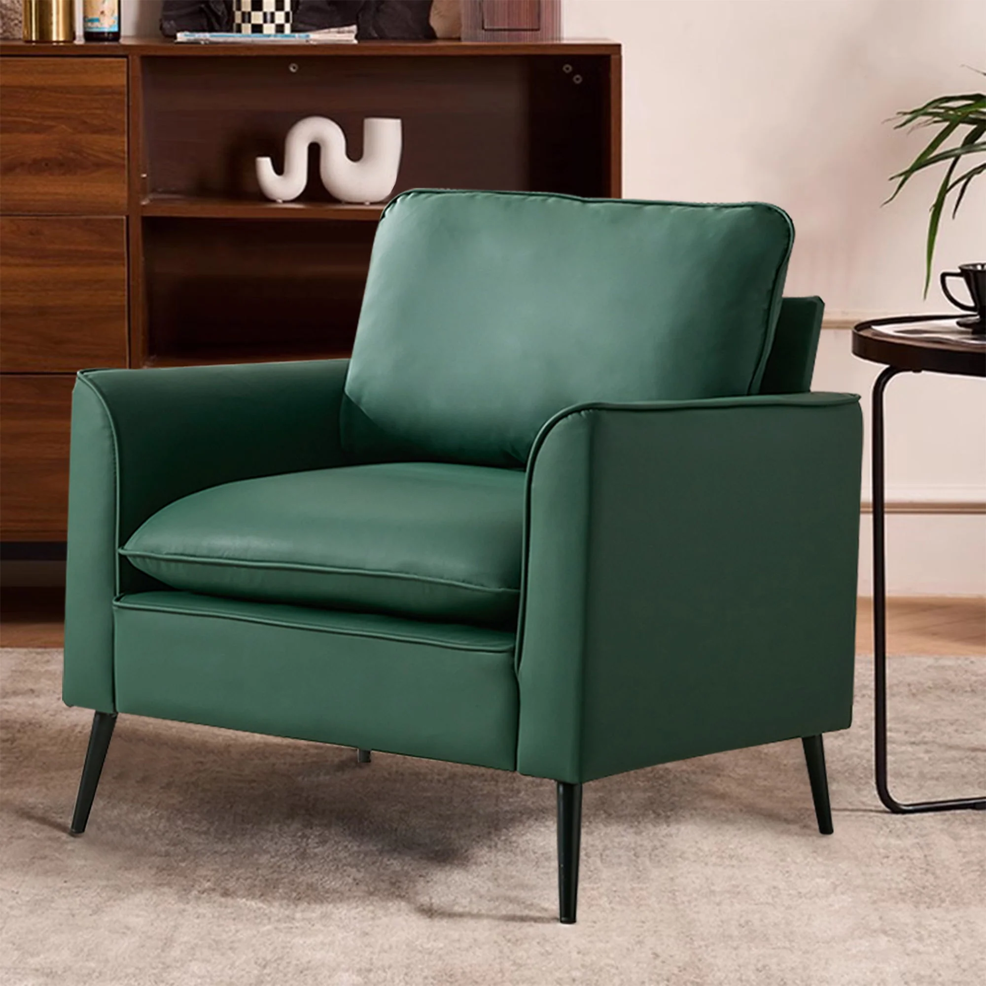 Nordic Retro Light Luxury Upholstered Sofa Chair - Image 7