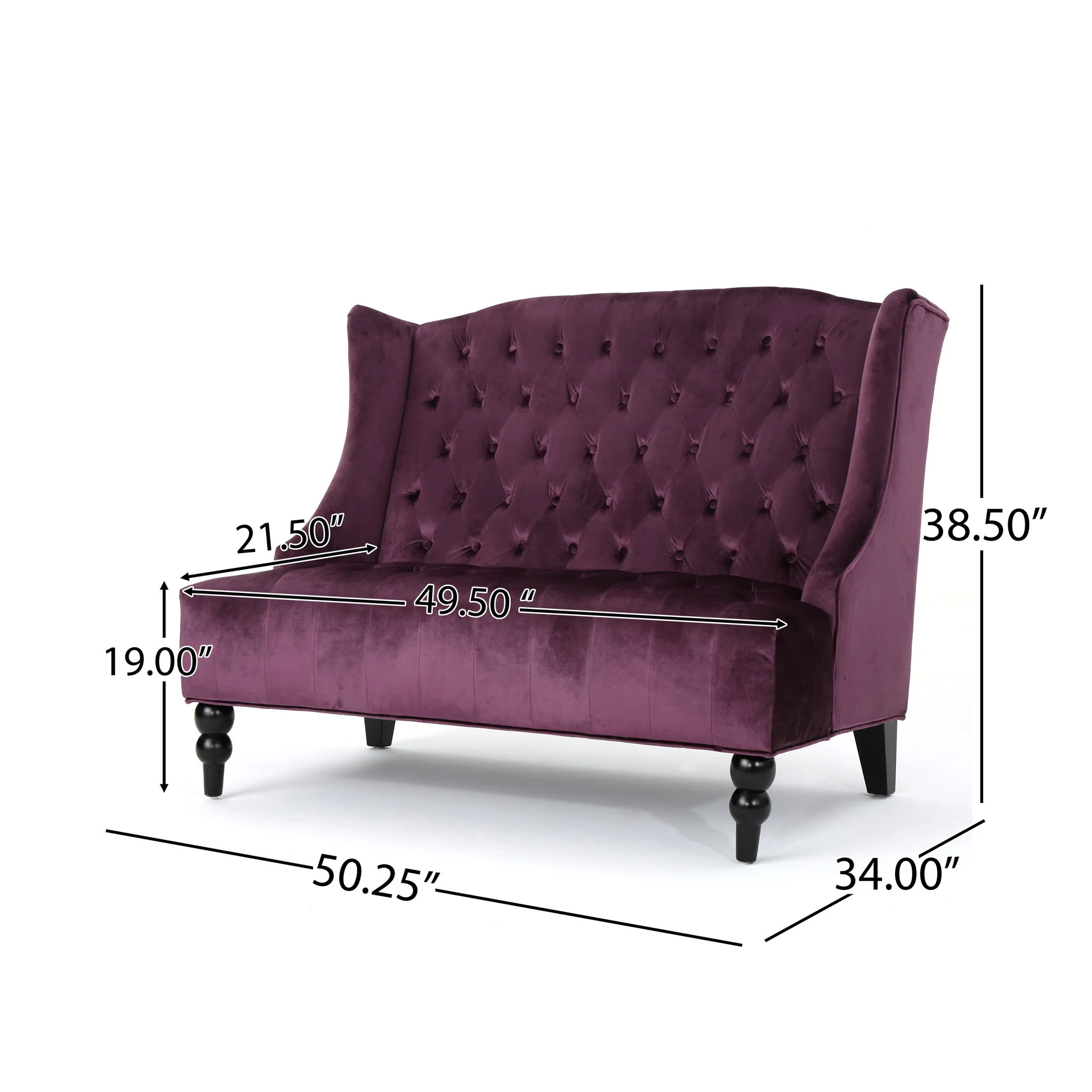 Nurturing - Upholstered Loveseat With Wing Back And Diamond Tufting - Image 14