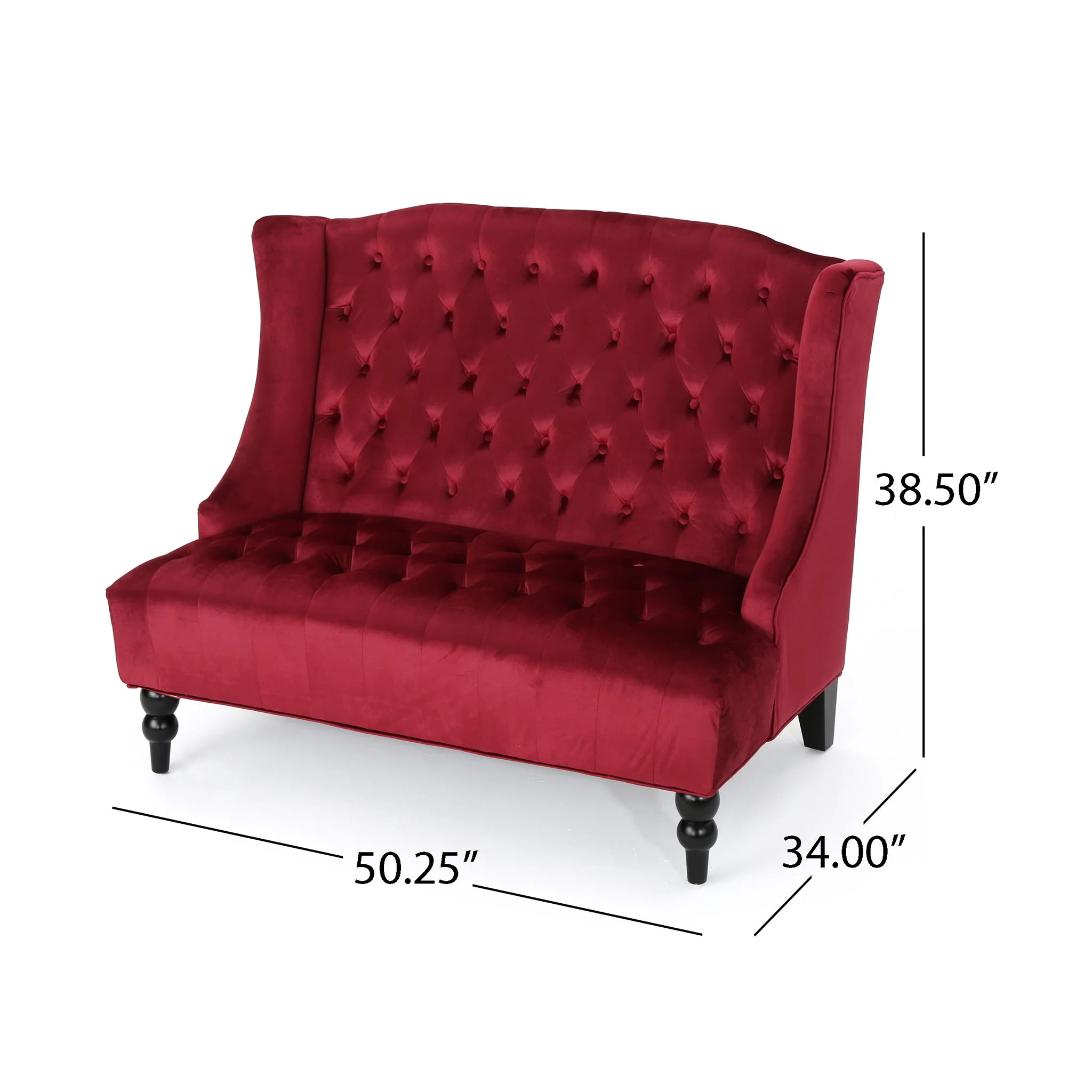 Nurturing - Upholstered Loveseat With Wing Back And Diamond Tufting - Image 8
