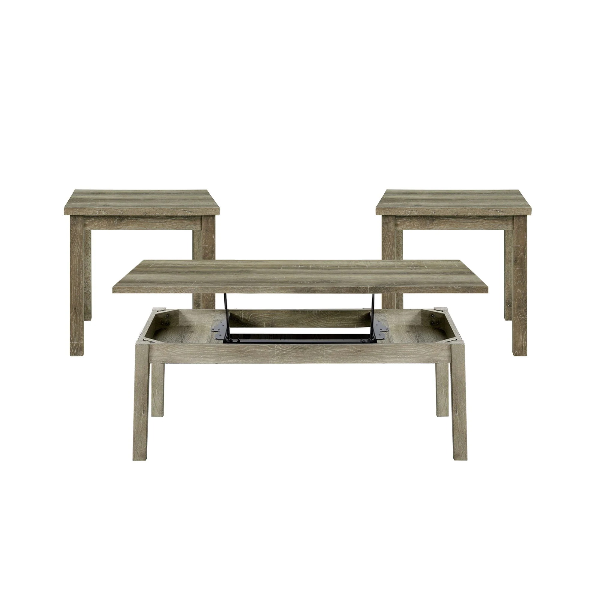 Oak Lawn - Three Pack Occasional Set (Lift Top Coffee Table) - Paper - Image 5