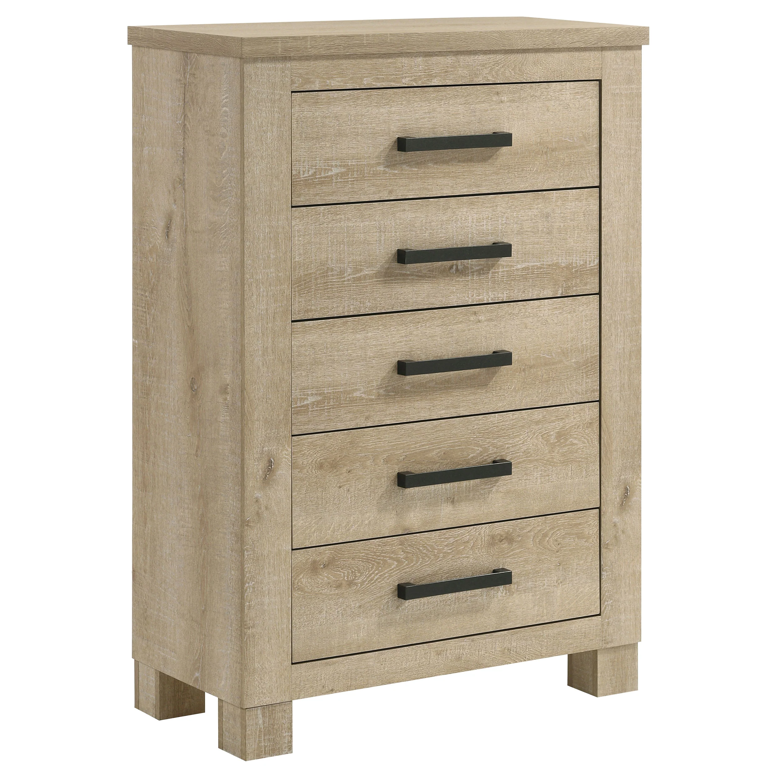 Oakglen 5-Drawer Chest of Drawers, Weathered Oak