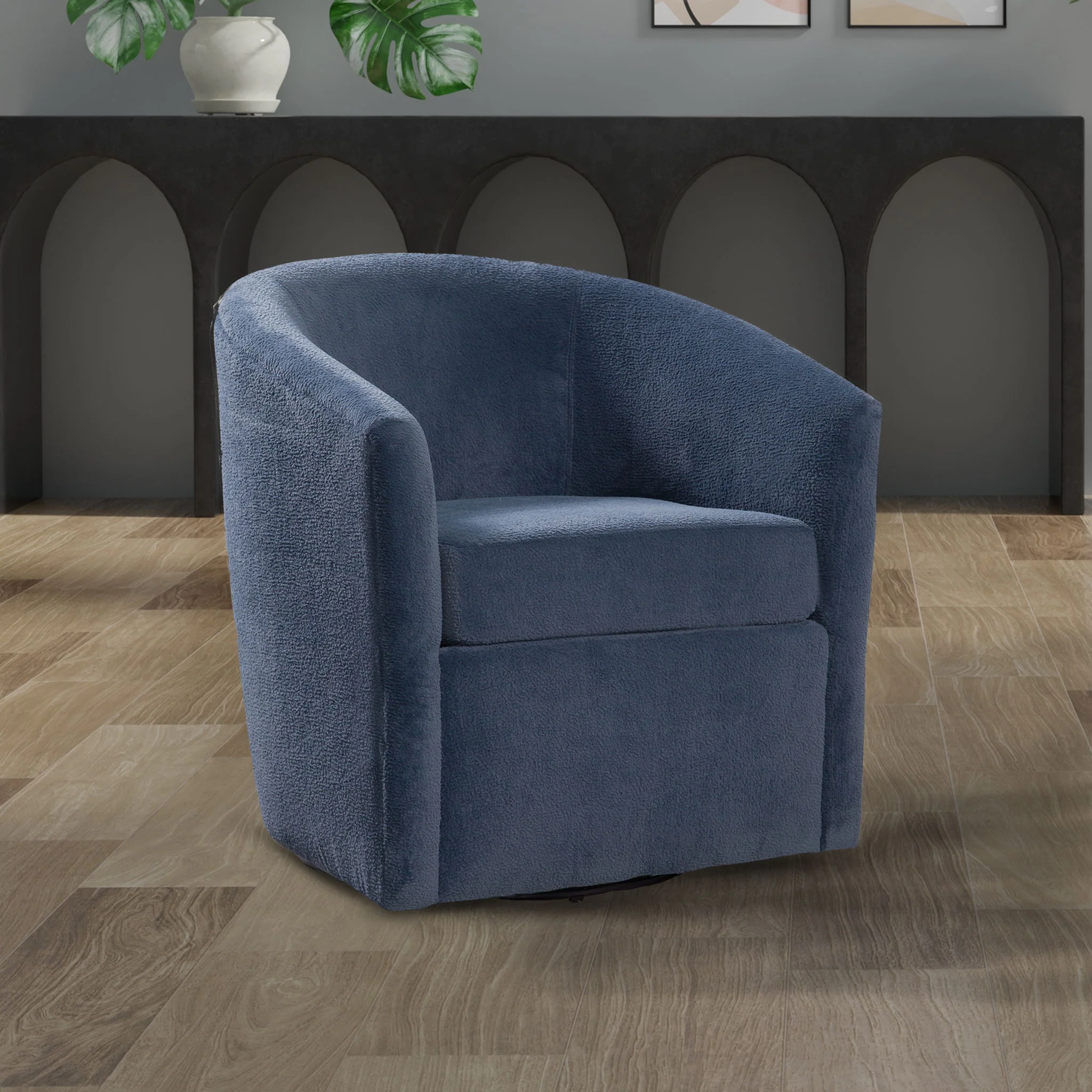 Oaklynn - Barrel Style Swivel Accent Chair - Image 18