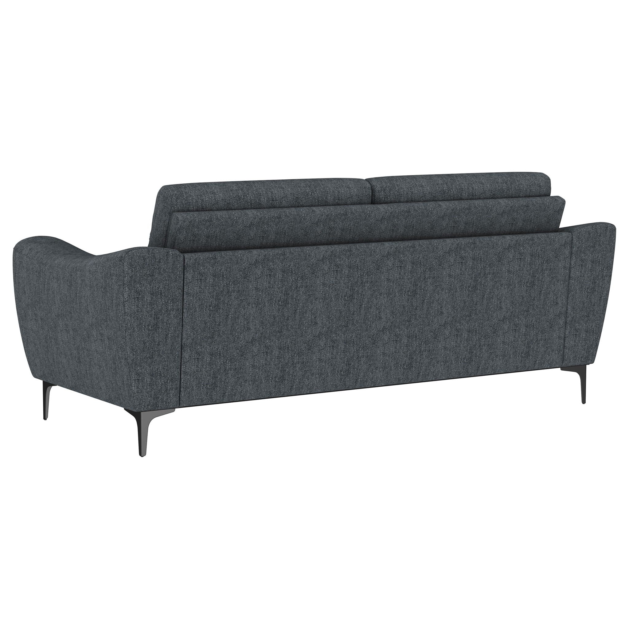 Oberle - 2 Piece Upholstered Sofa Set With Pocket Coil Seating - Charcoal - Image 4