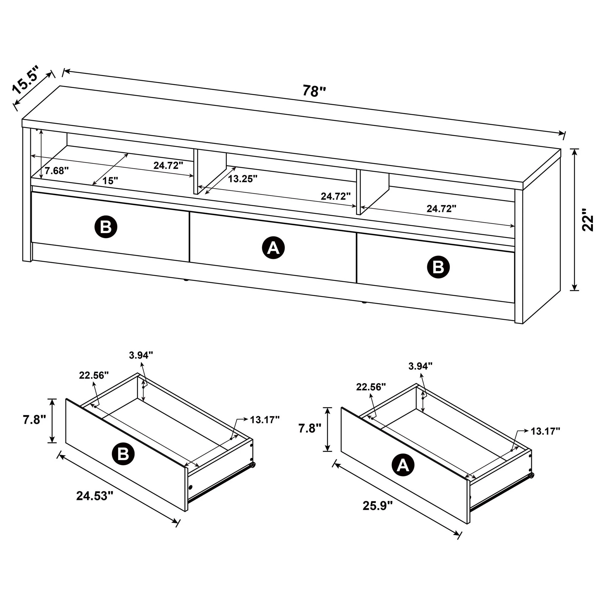 O'Brien - TV Stand Media Console - Image 15