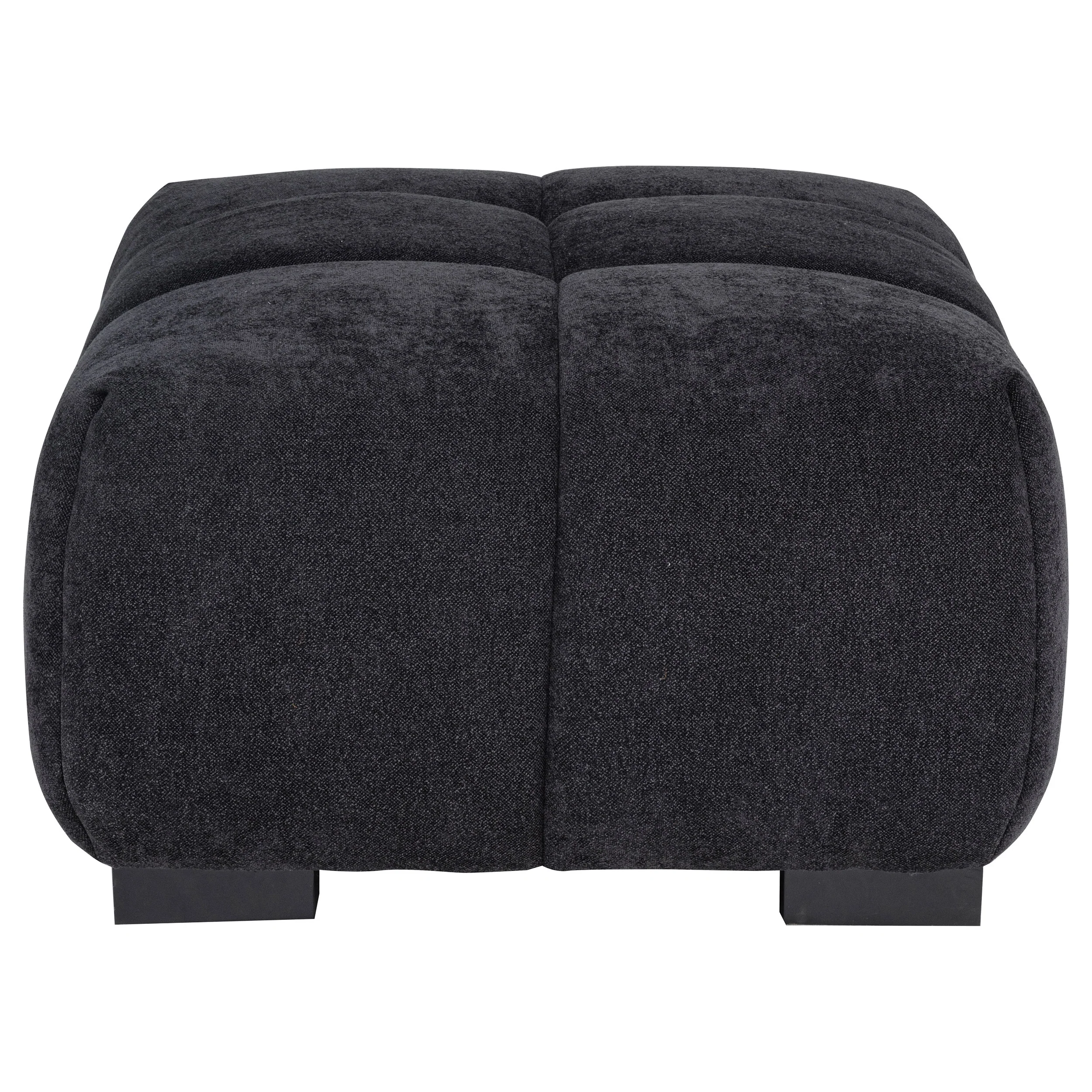 Octavia Upholstered Rectangular Ottoman Black - Image 2