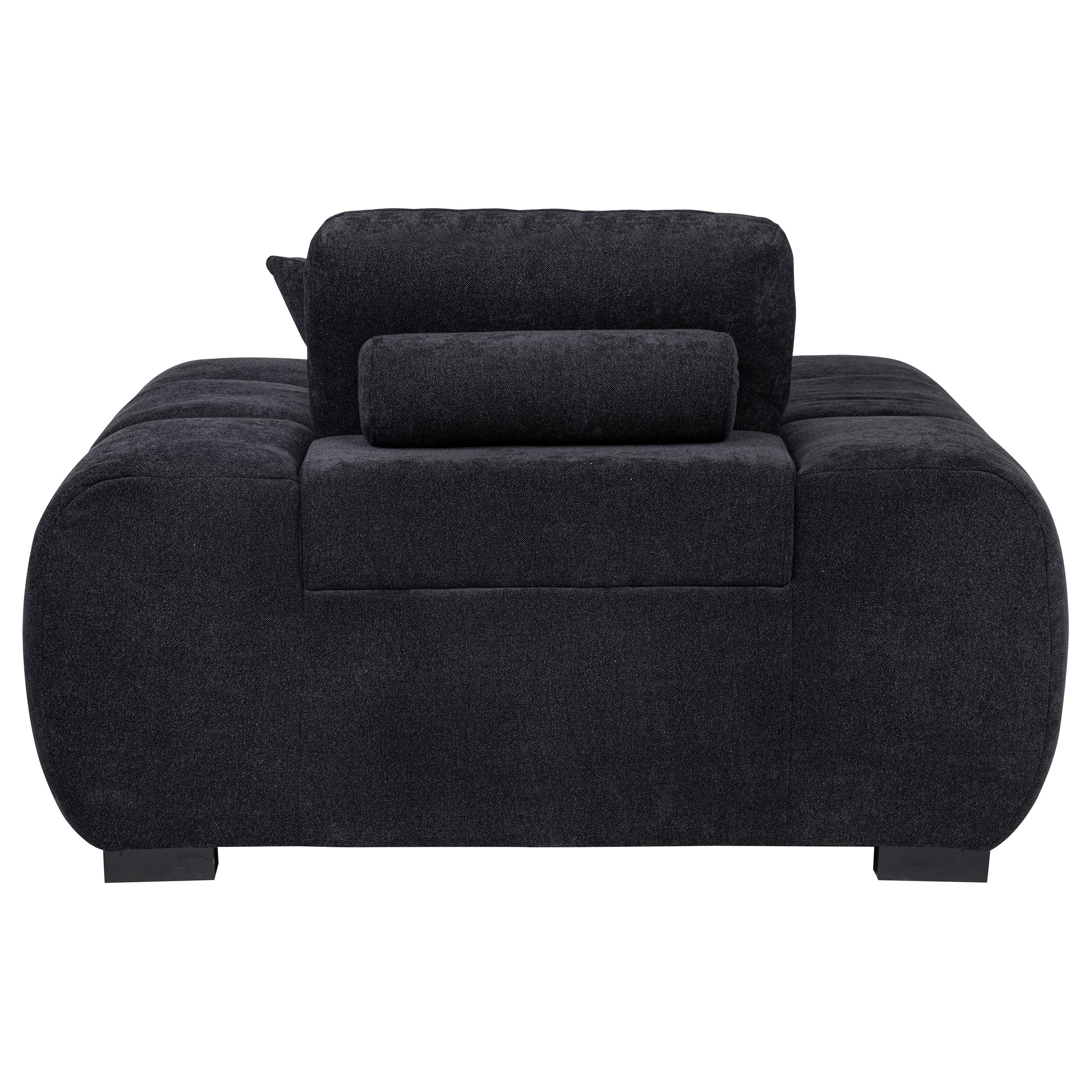 Octavia Upholstered Track Arm Accent Chair, Black - Image 2