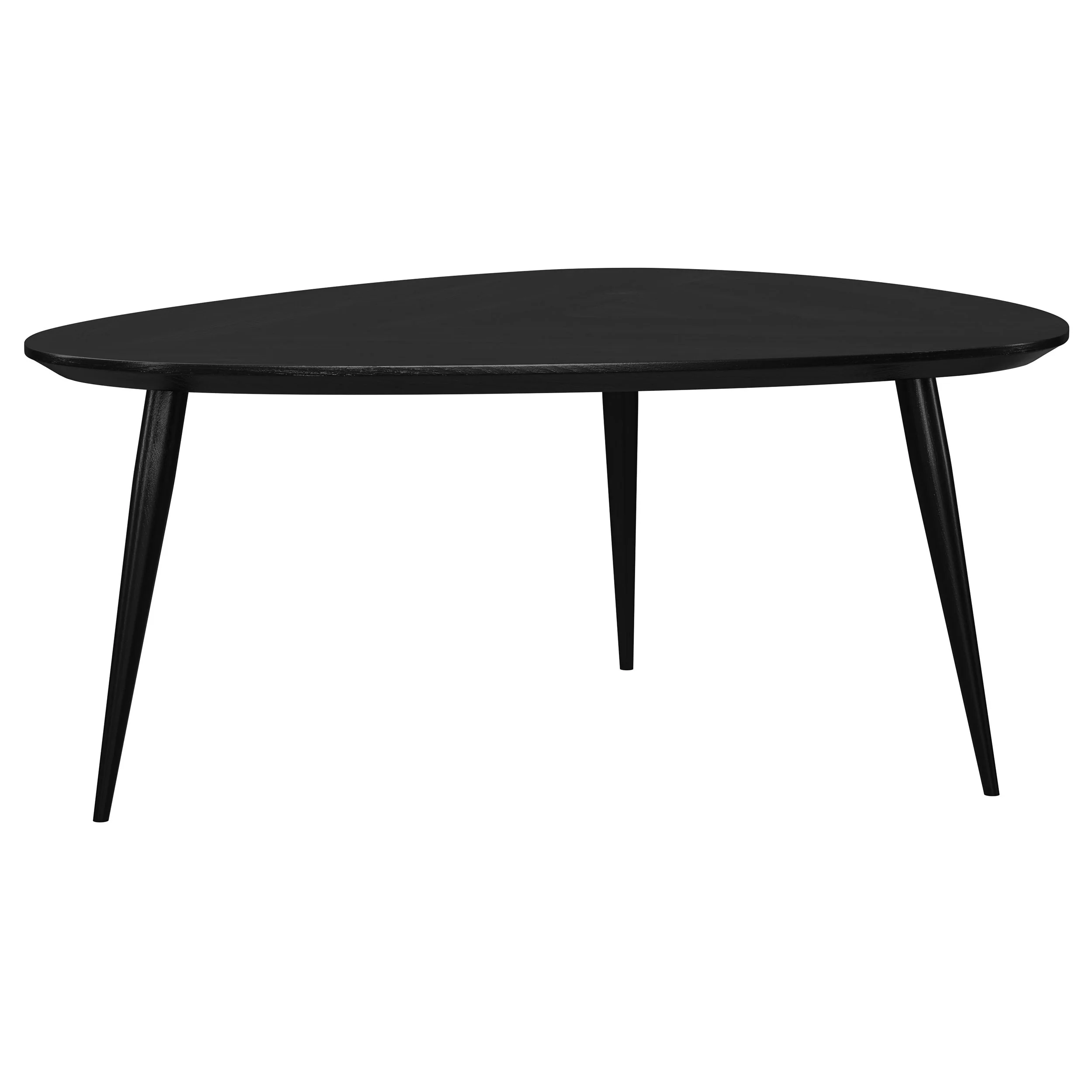 Odessa Triangular Solid Wood Coffee Table Black - Image 2