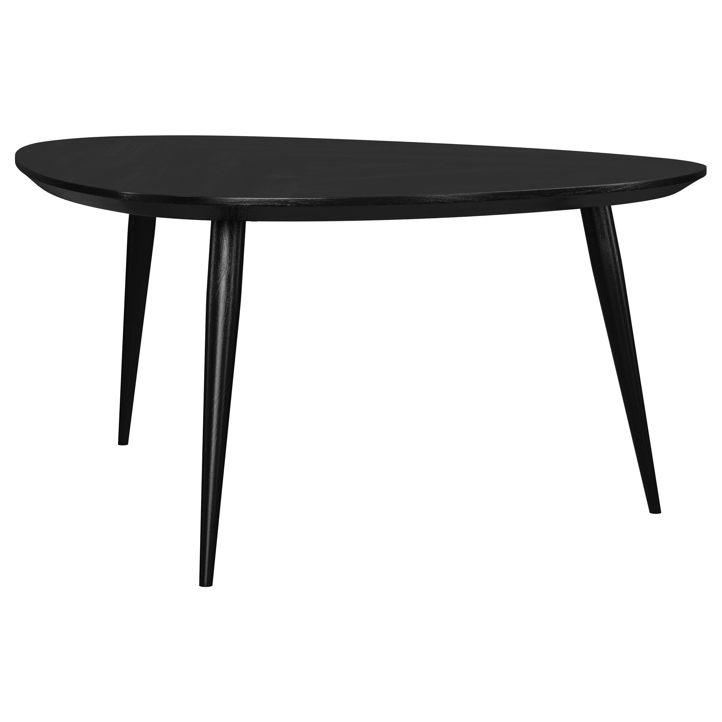 Odessa Triangular Solid Wood Coffee Table Black - Image 6
