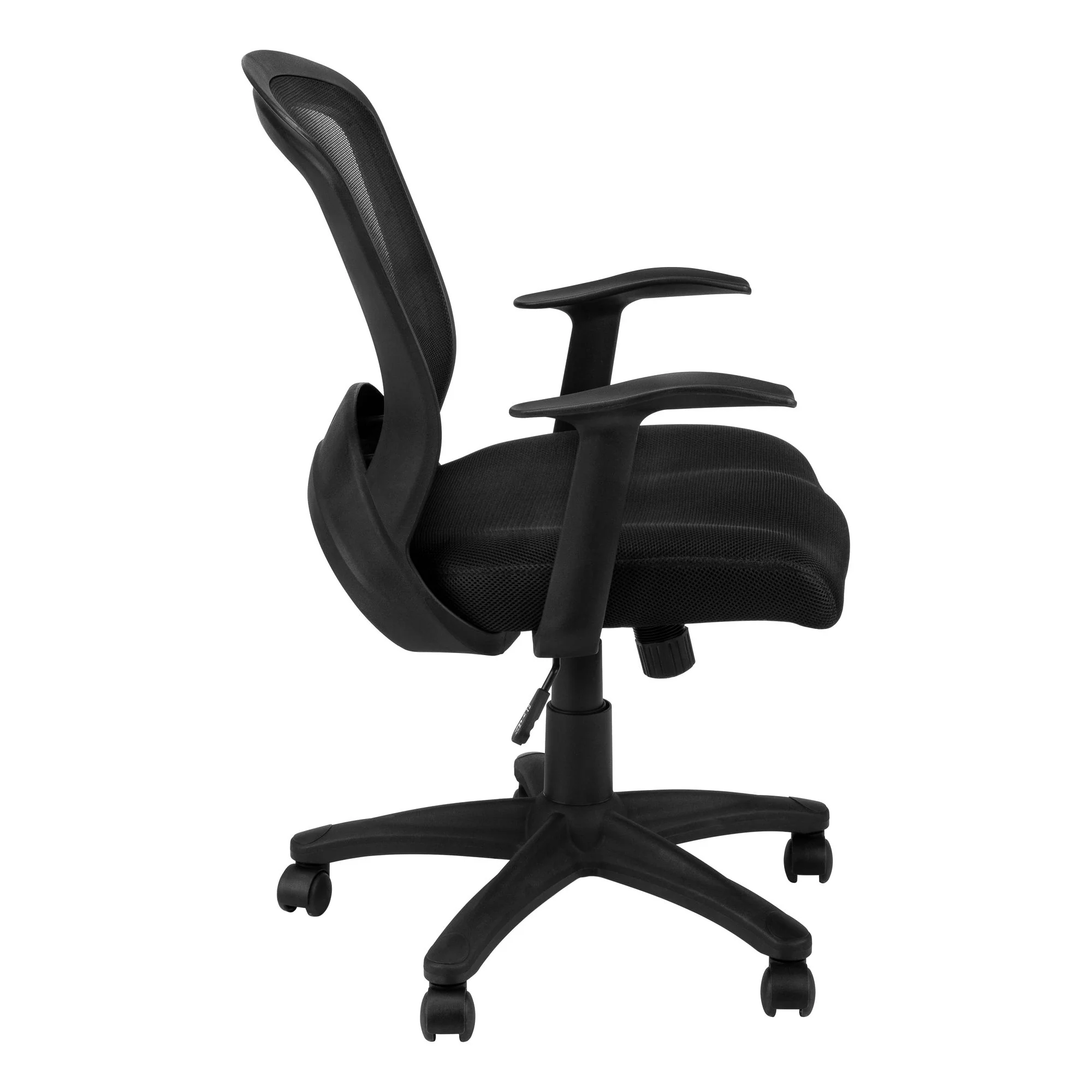 Office Chair, Adjustable Height, Swivel, Ergonomic, Armrests, Mesh - Black - Image 6
