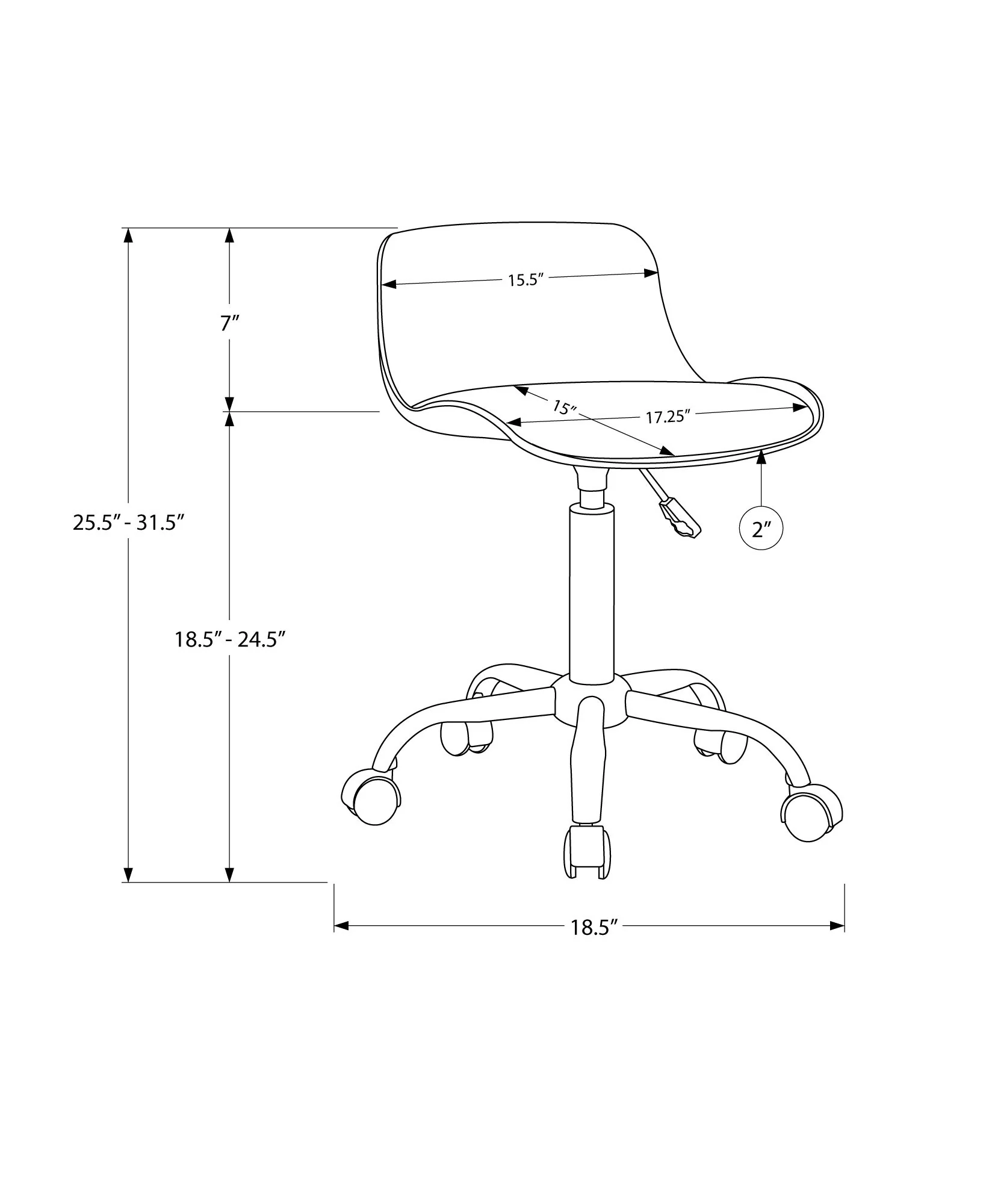 Office Chair, Adjustable Height, Swivel, Ergonomic, Modern - Image 22