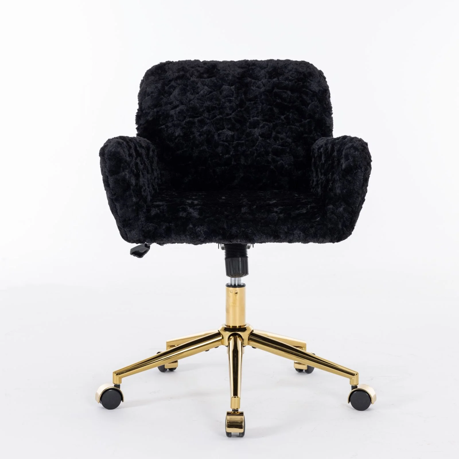 Office Chair, Artificial Rabbit Hair Home Office Chair With Metal Base, Adjustable Desk Chair Swivel Office Chair, Vanity Chair - Image 46
