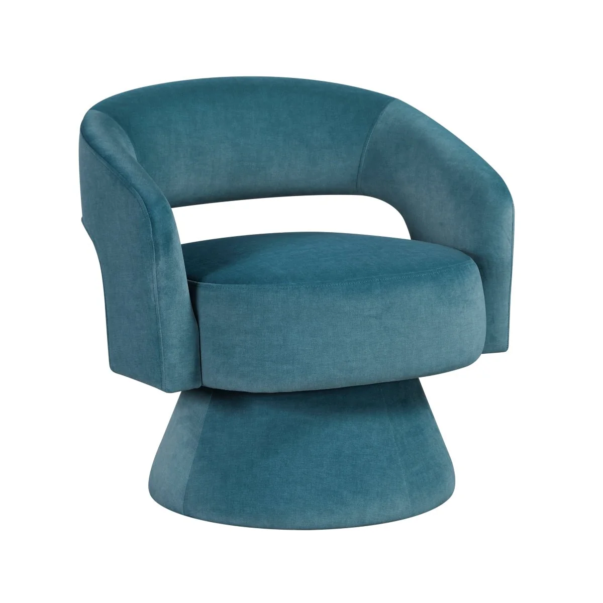 Okak 360° Velvet Swivel Accent Chair - Image 11