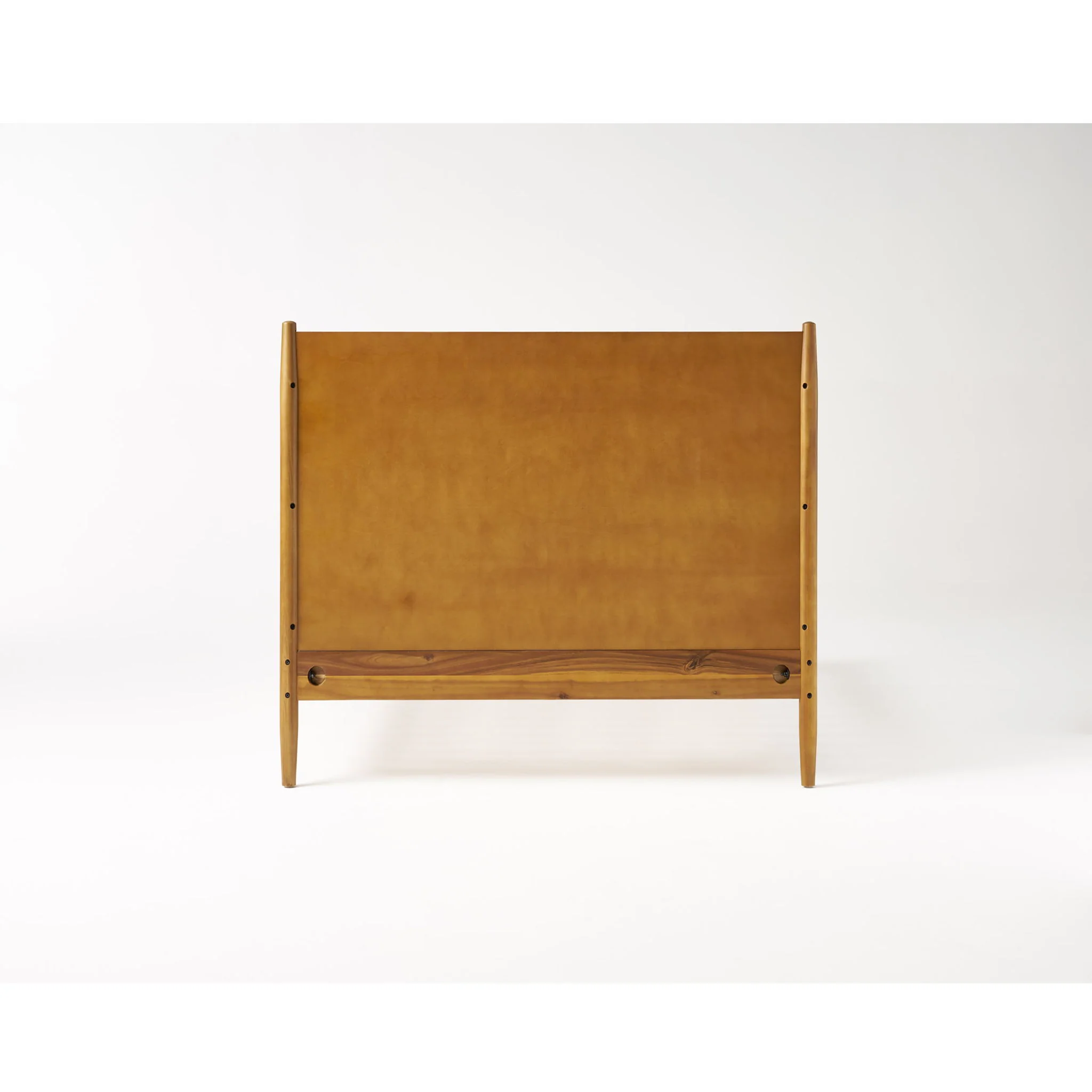 Okioki - Mid-Century Natural Stained Solid Acacia Wood Bed - Image 6