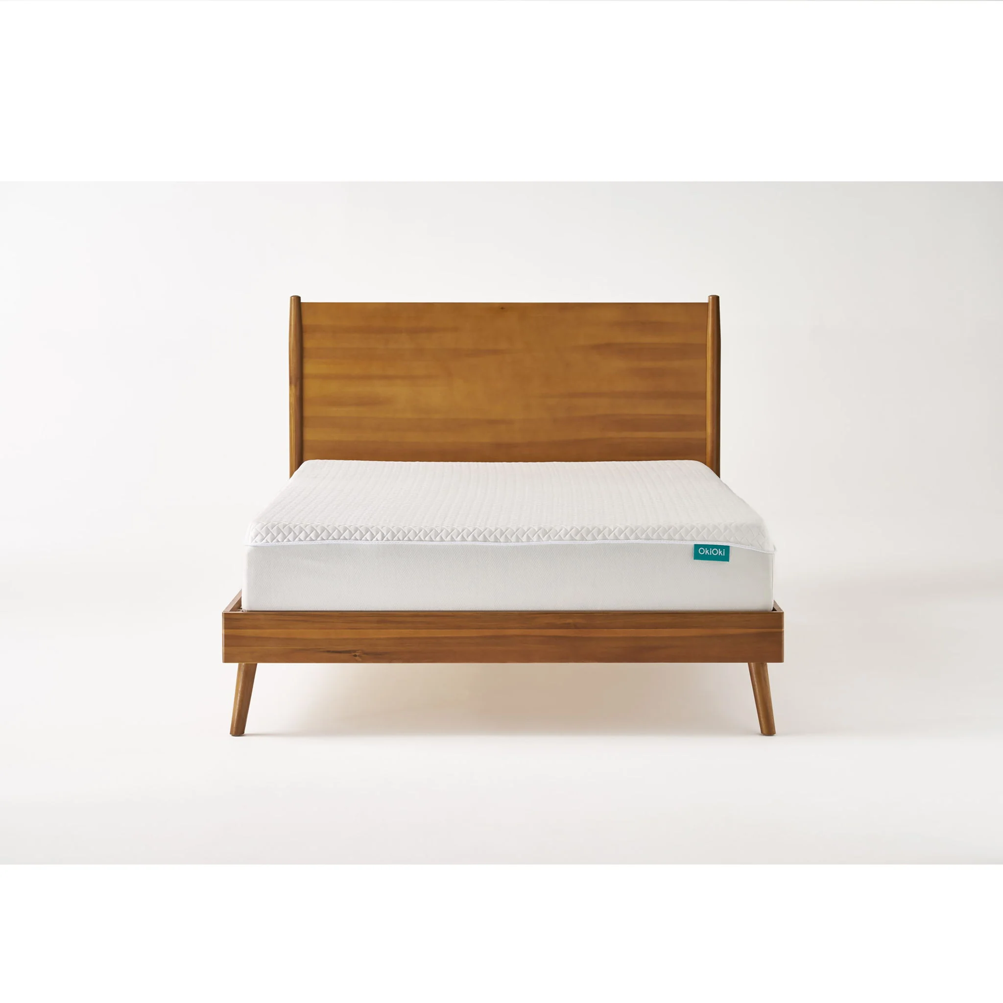 Okioki - Mid-Century Wood Bed - Image 5