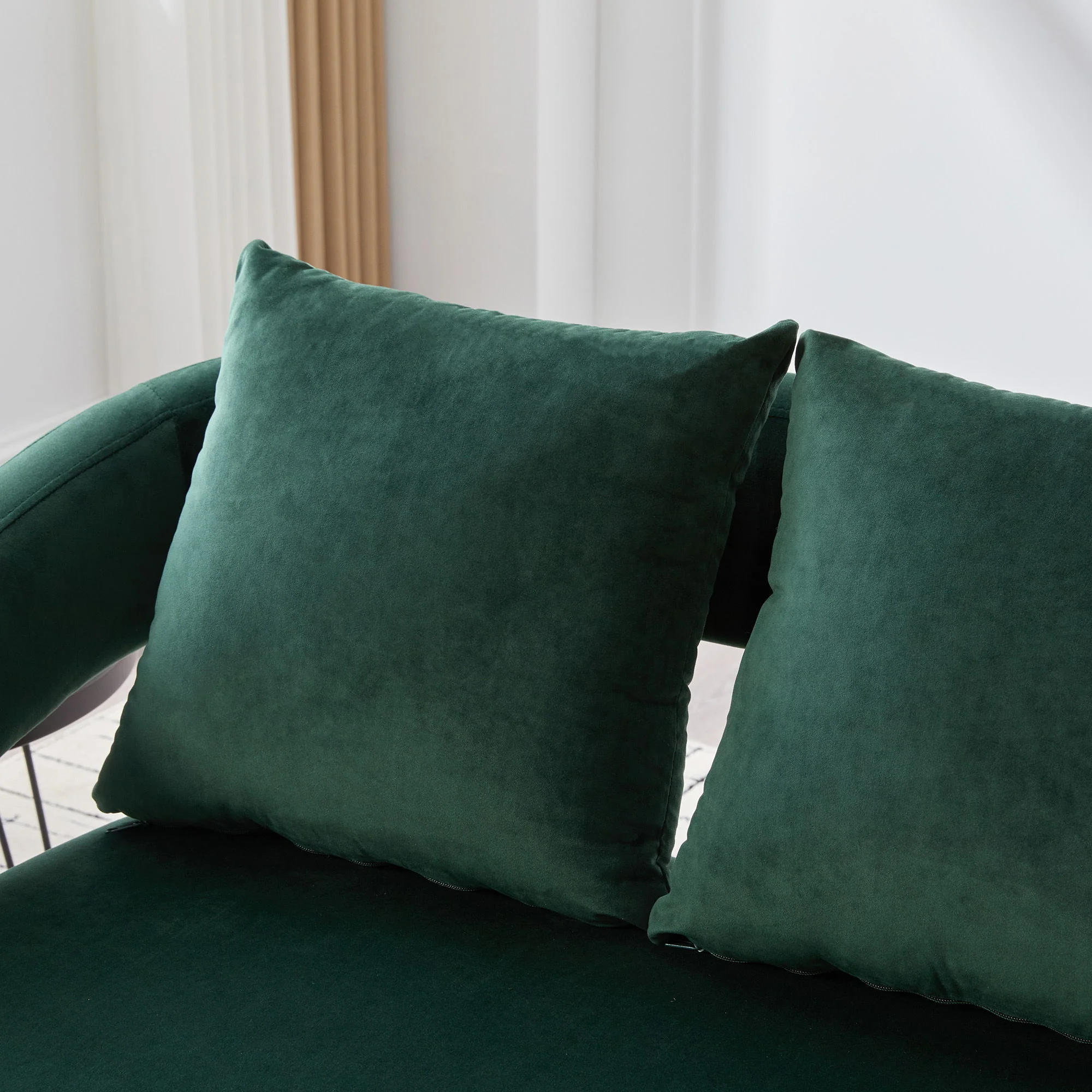 Open Back Loveseat Settee With 3 Pillows - Image 25