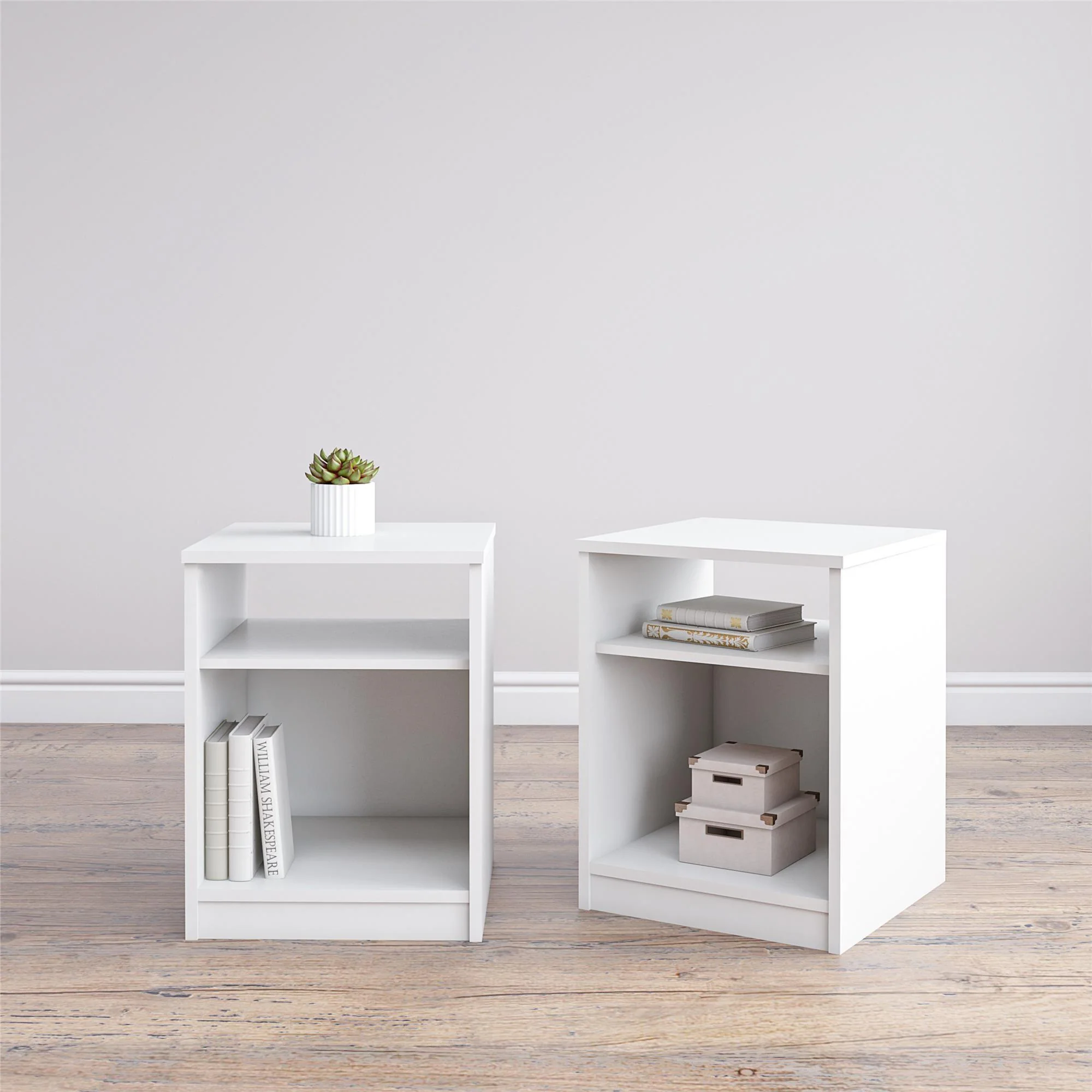 Open Shelf Nightstand - White - Image 4