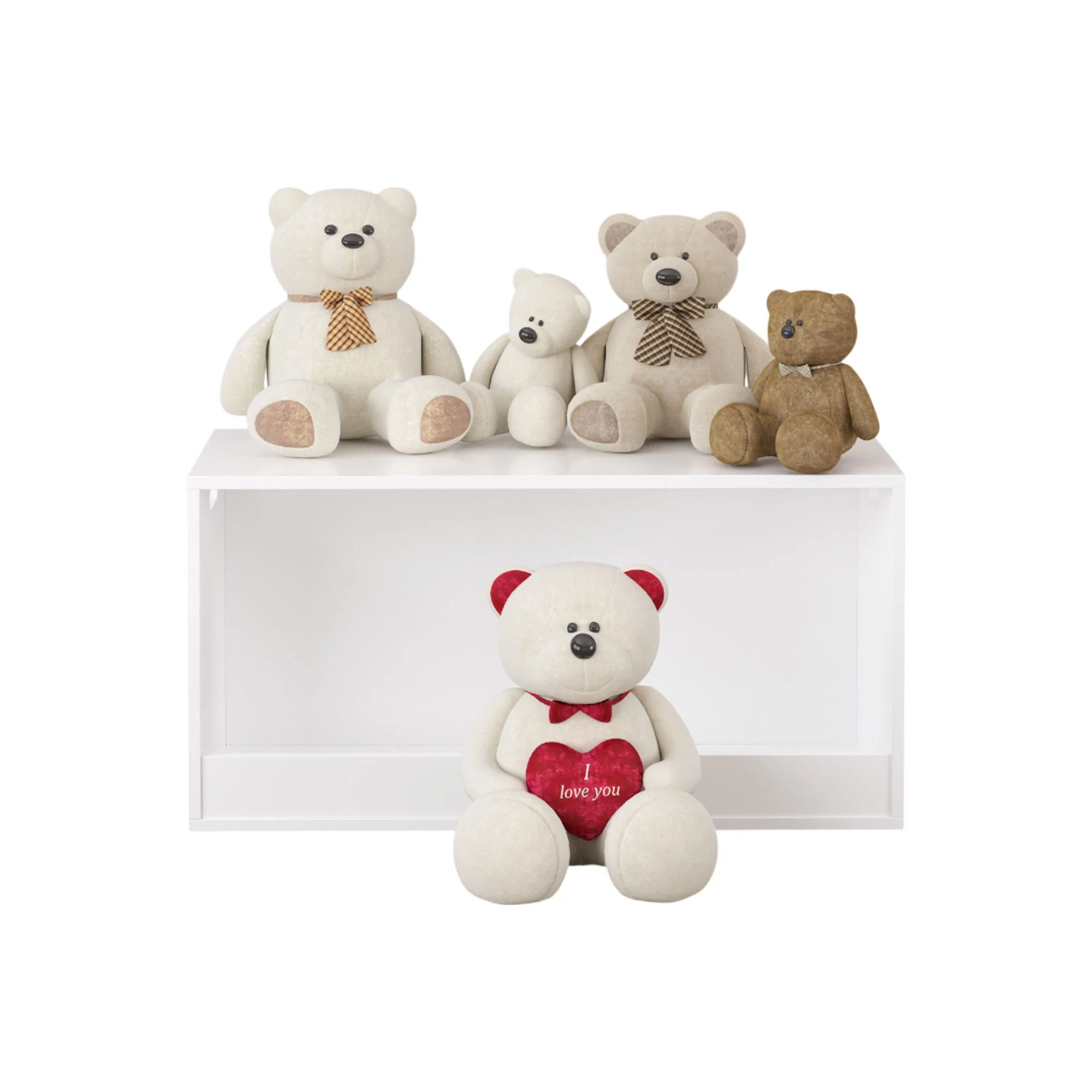 Open Toy Storage Box For Kids, Organizer Bin For Plush Toys, Books - White - Image 4