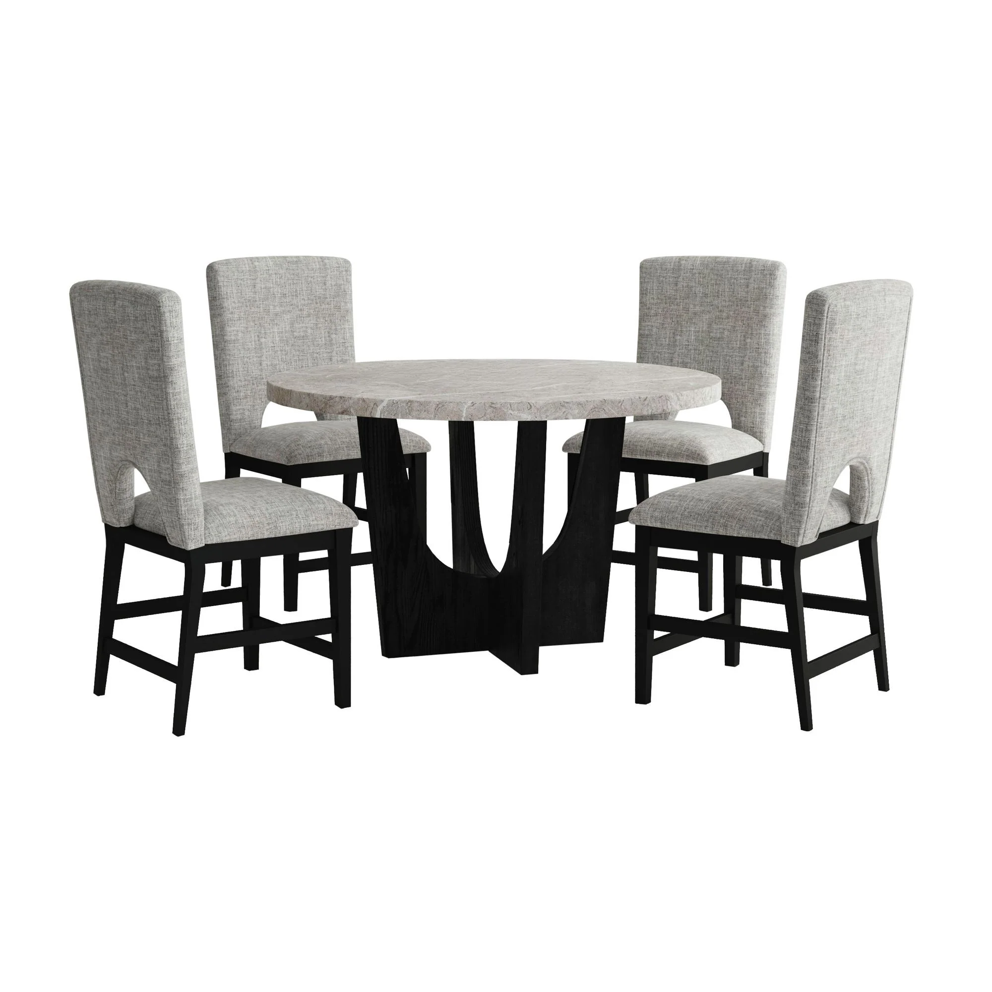 Oregon - 5 Piece Counter Height Dining Set (Round Counter Table And Four Chairs) - Image 19