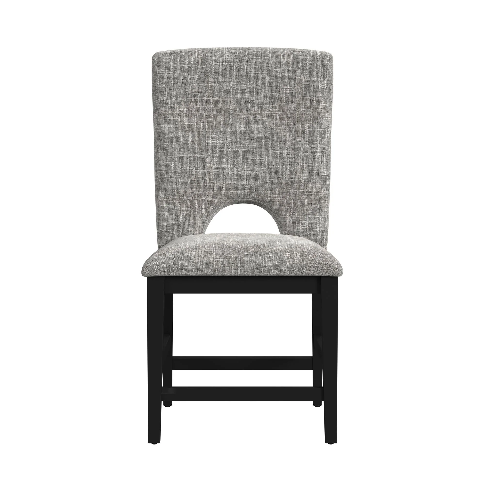 Oregon - Fabric Counter Side Chair (Set of 2) - Gray / Black - Image 2