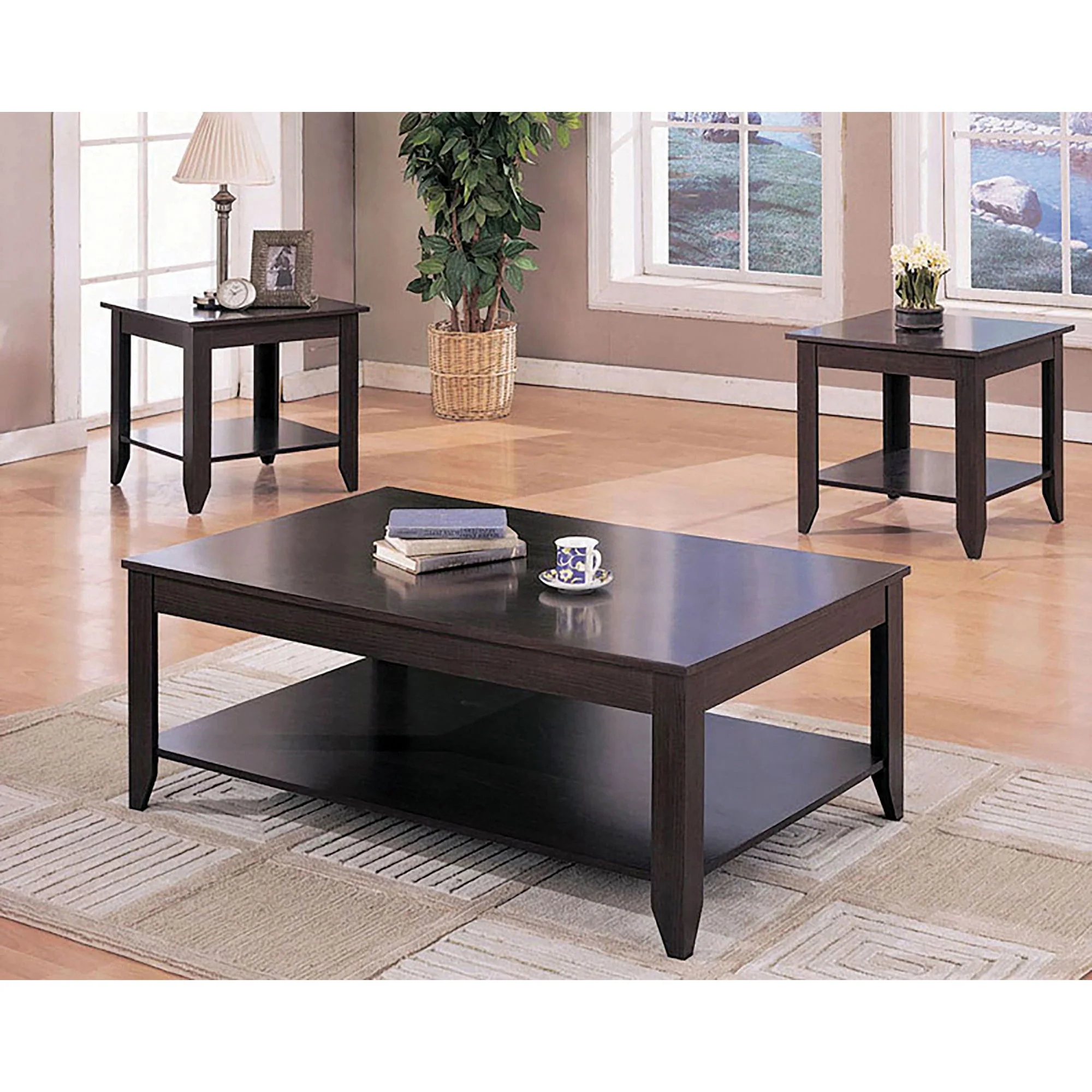 Ornette - 3 Piece Occasional Set With Square Design - Cappuccino - Image 6