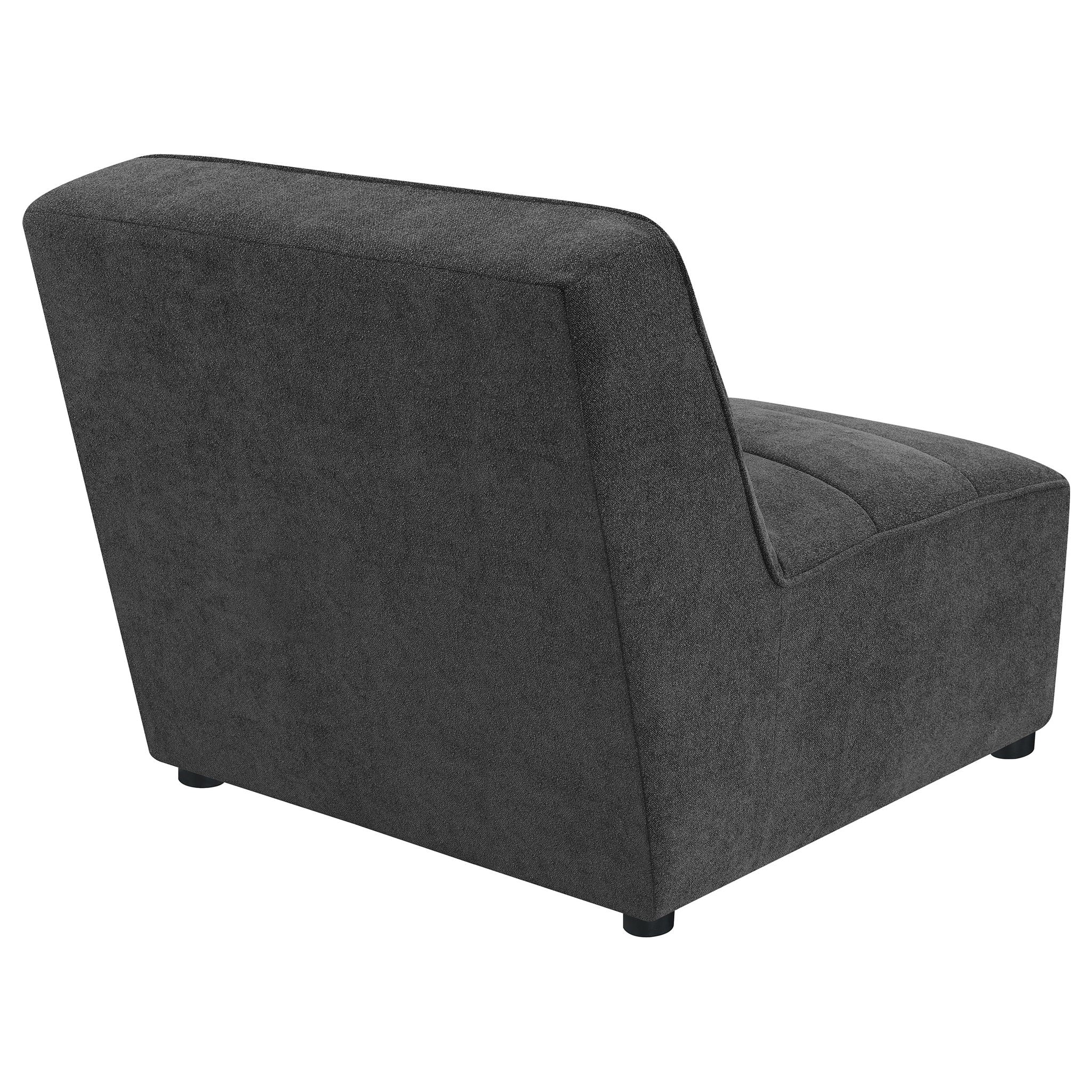 Ortega - Upholstered Armless Chair - Charcoal - Image 5