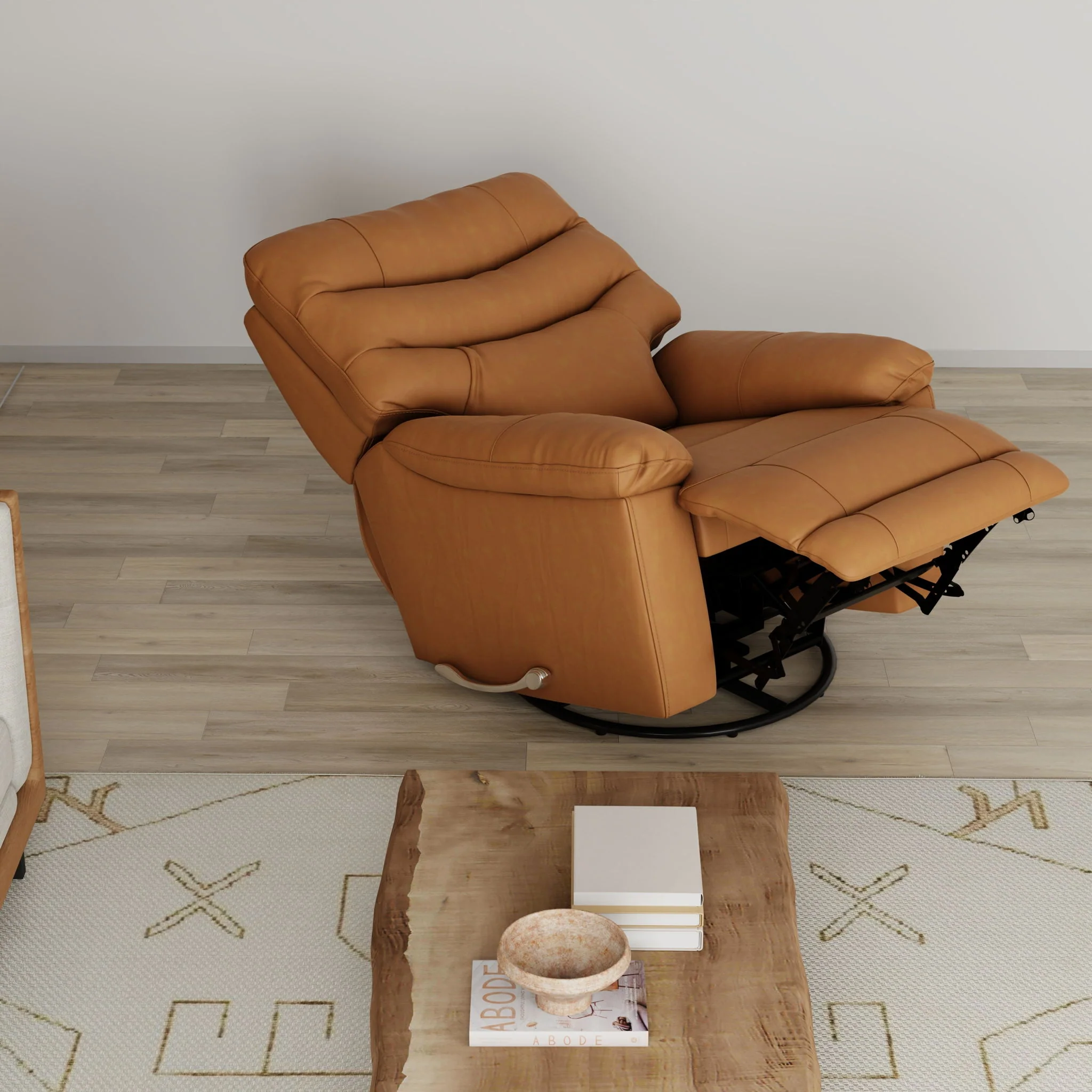 Oslo Antelope - Swivel Glider Recliner With Manual Footrest - Image 16