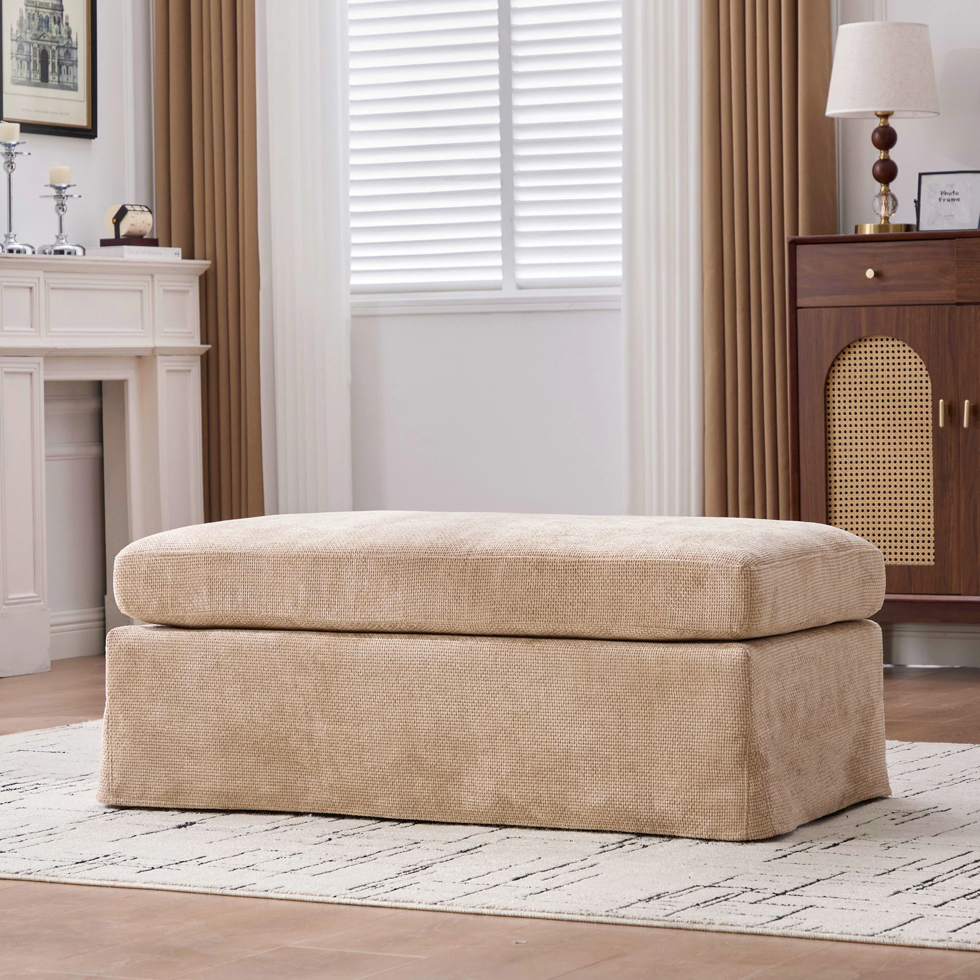 Ottoman Foot Stool With Metal Legs - Image 25